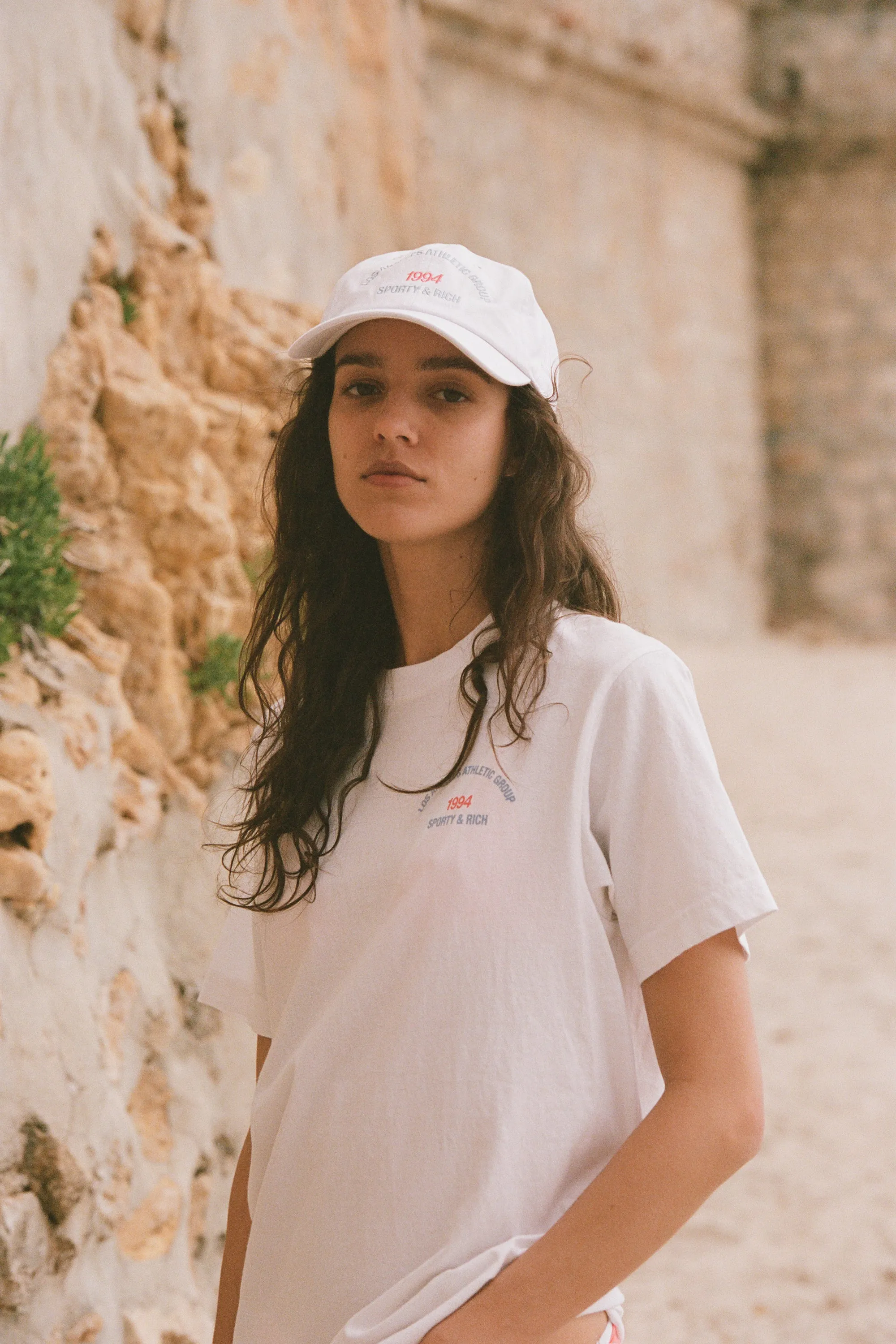 LA Athletic Group Hat - White/China Blue sold by Sporty and Rich product image thumbnail 4