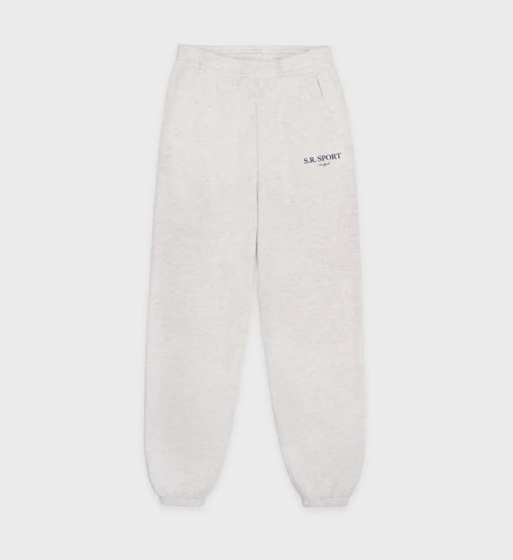SR Sport Sweatpant - Heather Gray/Navy sold by Sporty and Rich