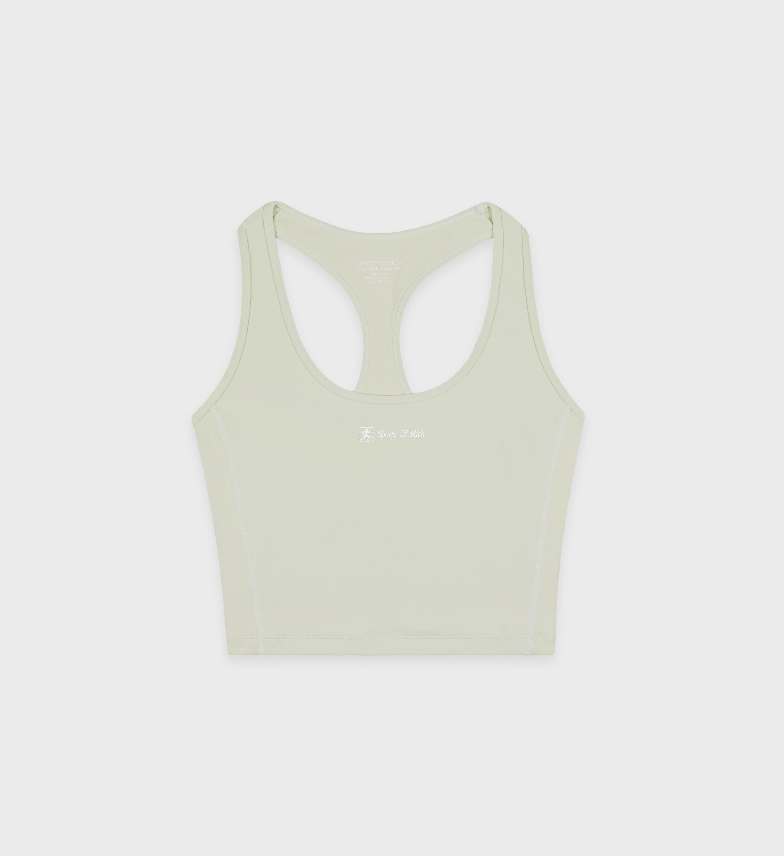 Runner Script Sports Tank - Sage/White sold by Sporty and Rich