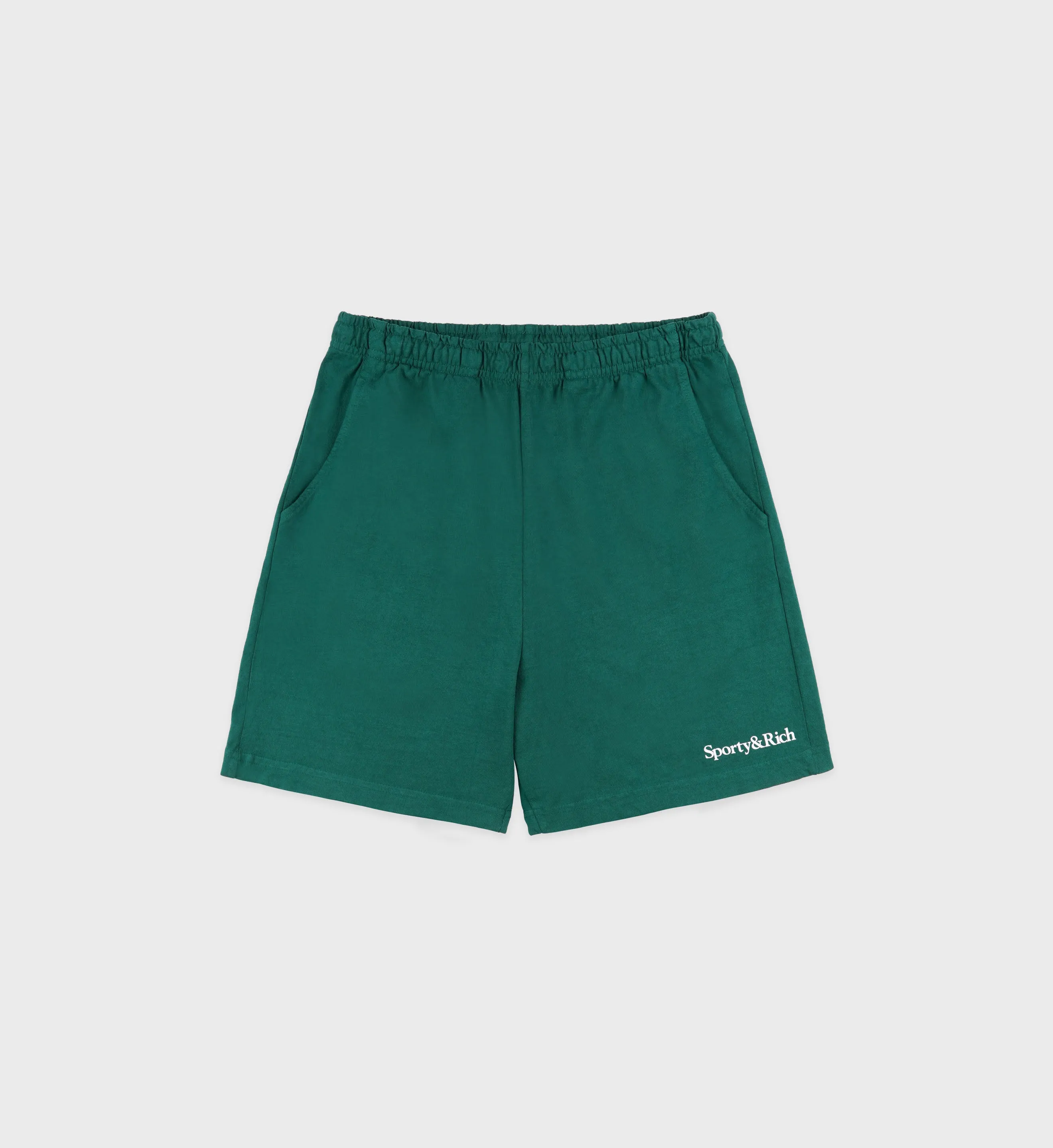 Serif Logo Gym Short - Alpine/White sold by Sporty and Rich