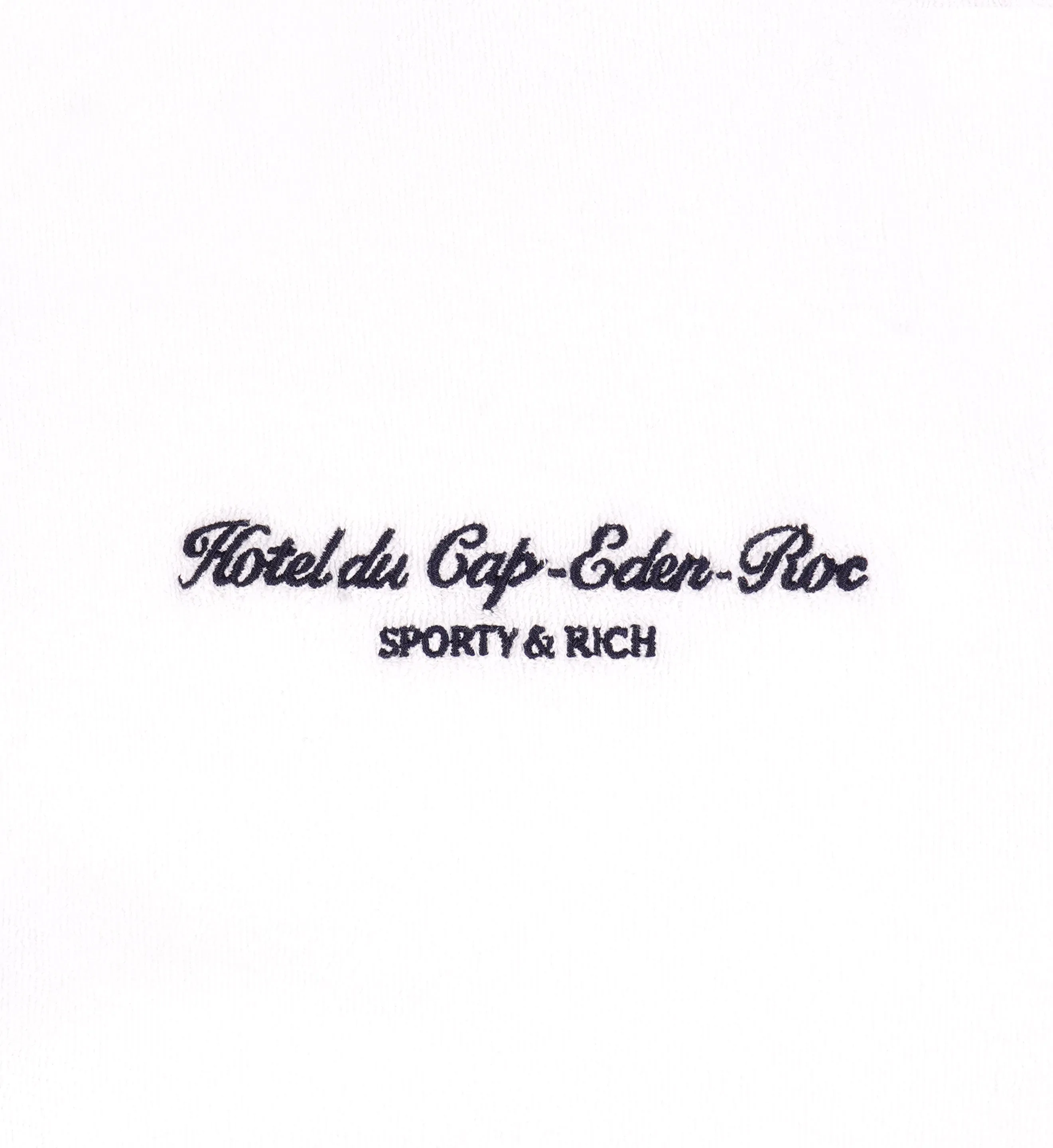 Hotel du Cap Cursive Terry Short - White/Navy sold by Sporty and Rich product image thumbnail 3