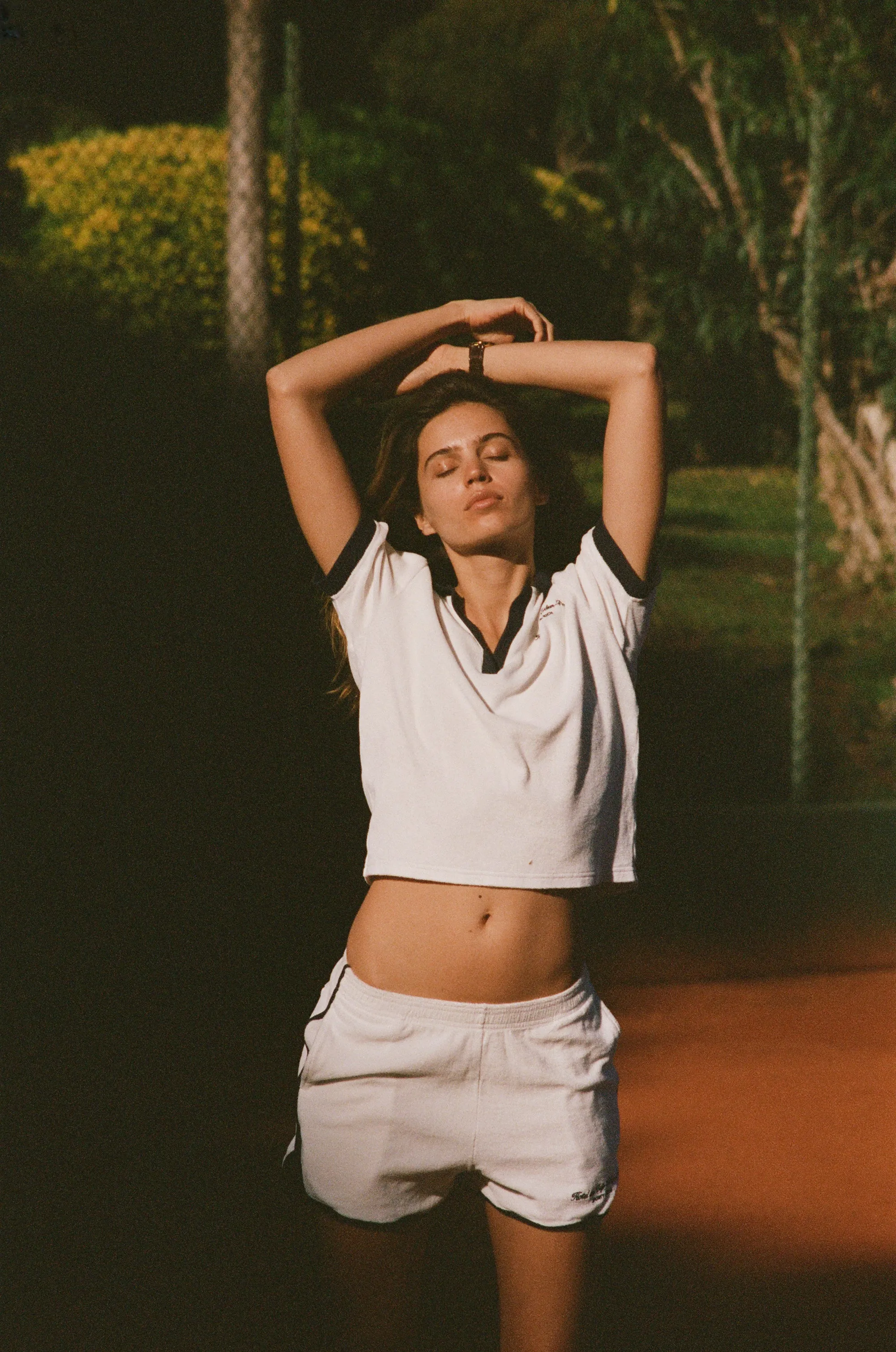 Hotel du Cap Cursive Terry Short - White/Navy sold by Sporty and Rich product image thumbnail 5