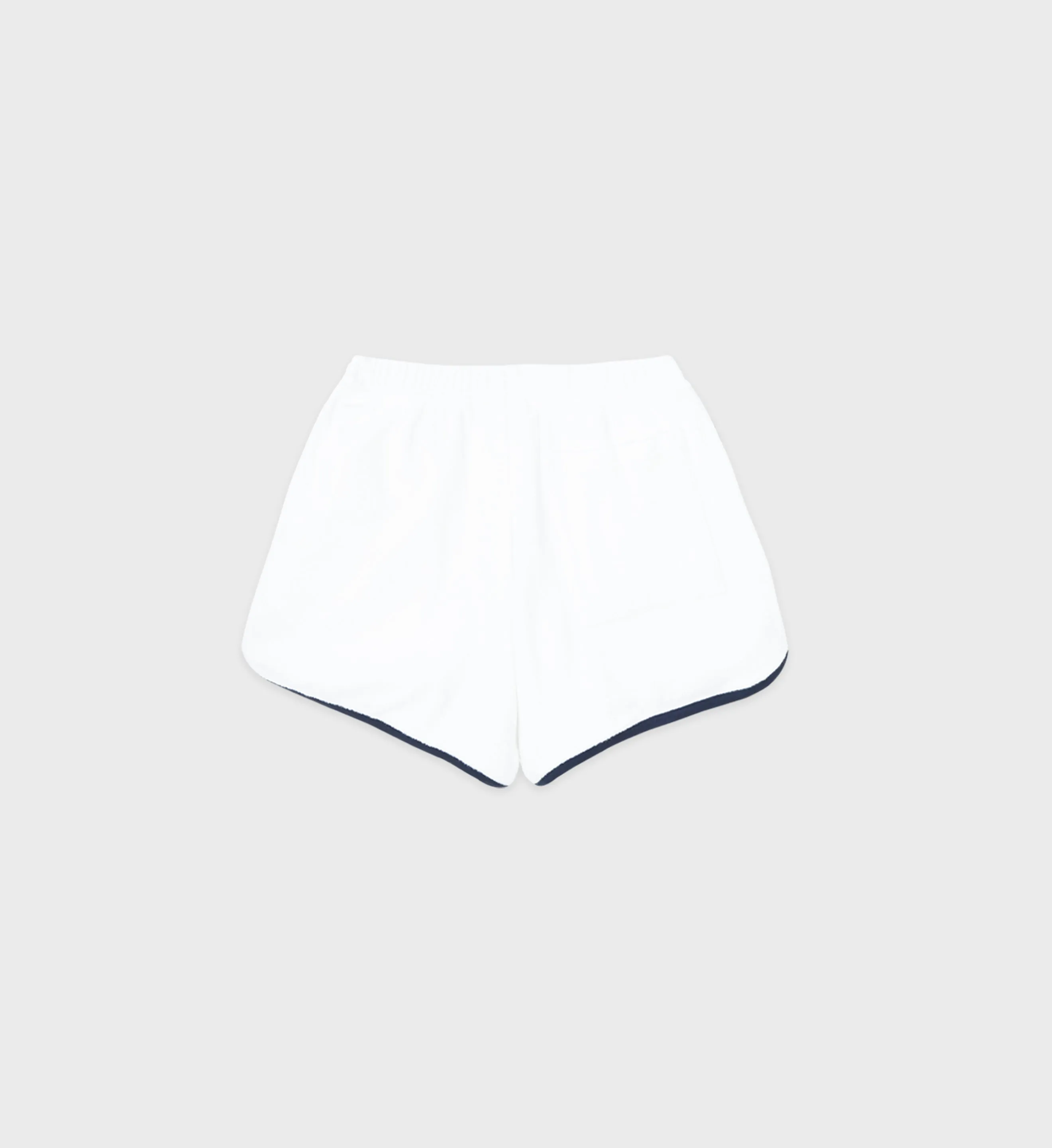 Hotel du Cap Cursive Terry Short - White/Navy sold by Sporty and Rich product image thumbnail 2
