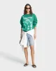 Wellness Club Flocked Crewneck - Gemstone Tie Dye sold by Sporty and Rich