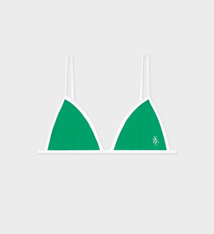 Kate Bikini Top - Verde/White sold by Sporty and Rich