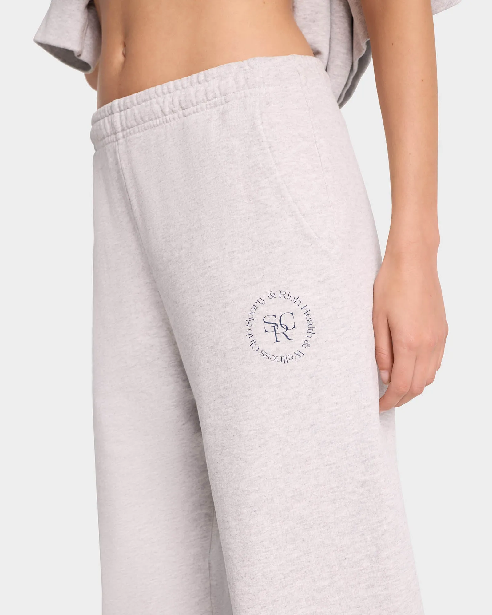 SRHWC Sweatpant - Heather Gray/Navy sold by Sporty and Rich product image thumbnail 4