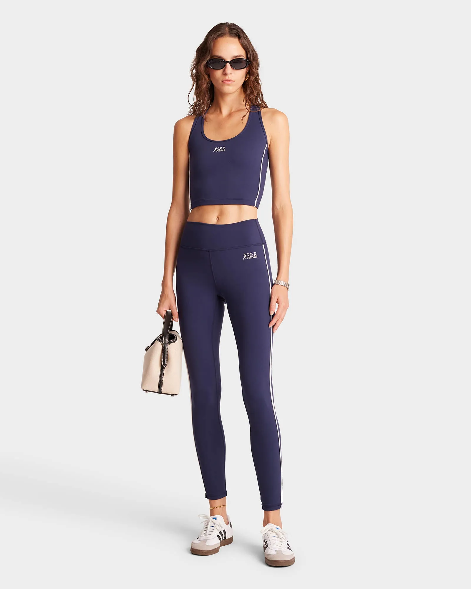 SR Runner Legging - Navy/White sold by Sporty and Rich product image thumbnail 3