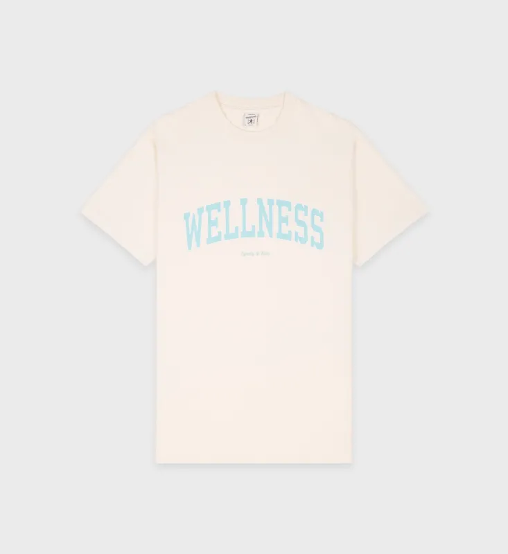 Wellness Ivy T-Shirt - Cream/Jade sold by Sporty and Rich