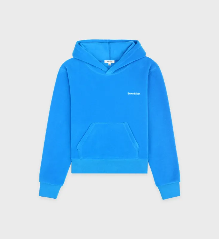 Hooded Polar Sweatshirt - Ocean sold by Sporty and Rich