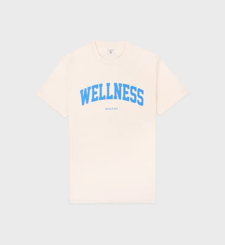 Wellness Ivy T-Shirt - Cream/Ocean sold by Sporty and Rich