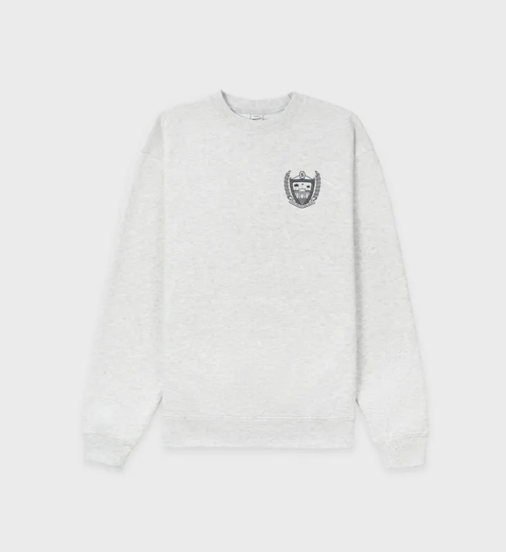 Beverly Hills Crewneck - Heather Gray sold by Sporty and Rich
