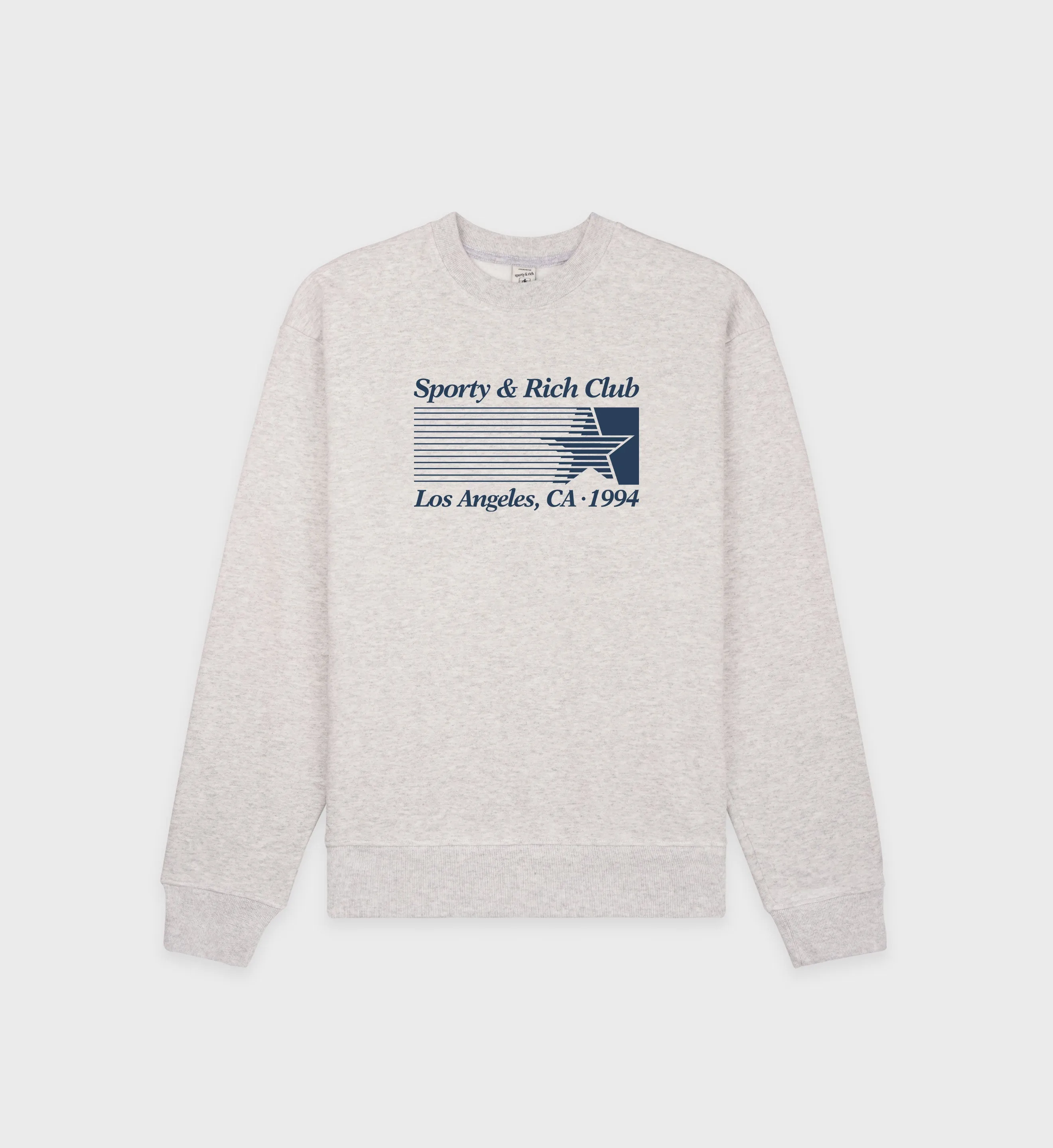 Starter Crewneck - Heather Gray/Navy sold by Sporty and Rich