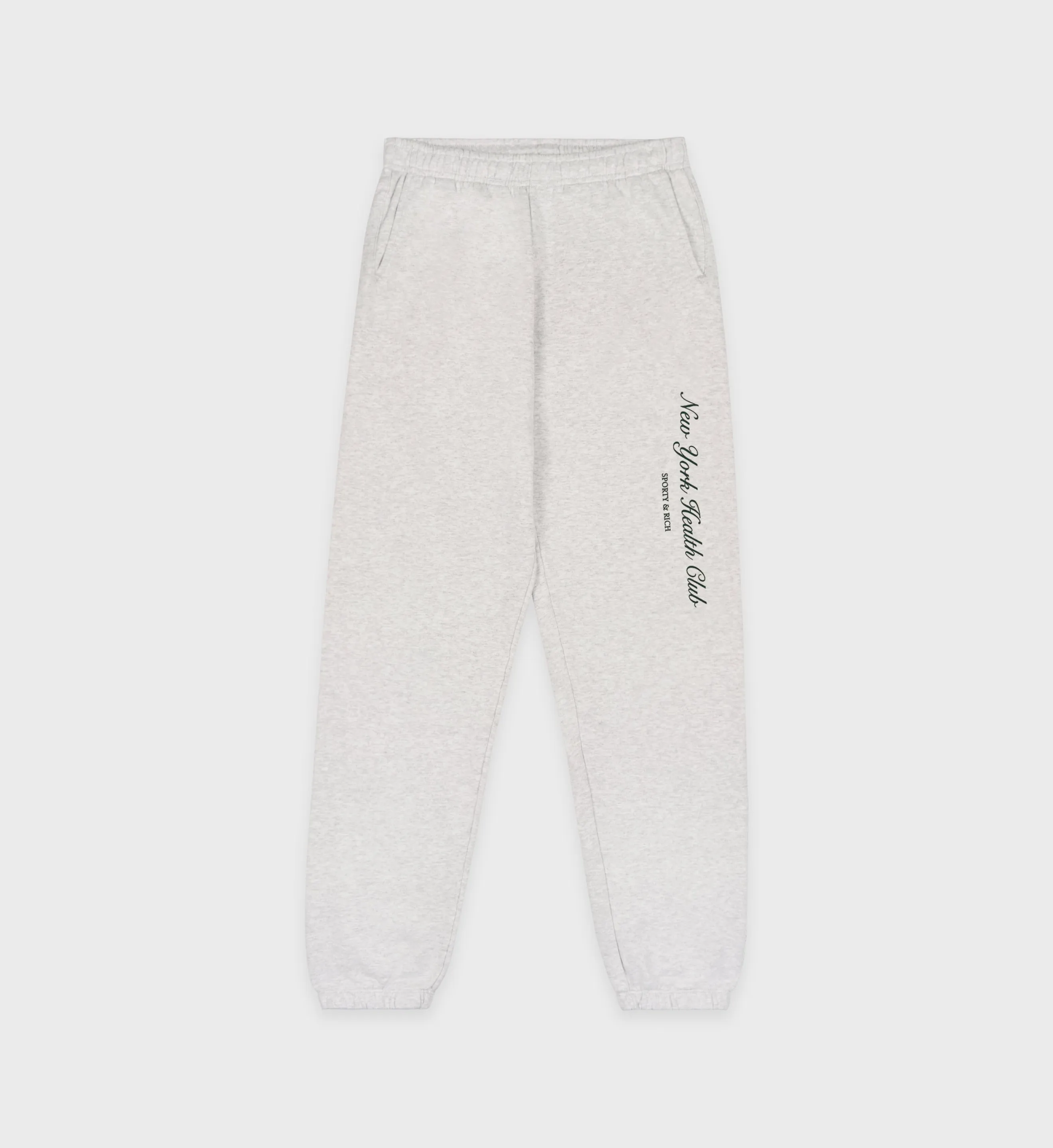 NY Health Club Sweatpant - Heather Gray/Forest sold by Sporty and Rich