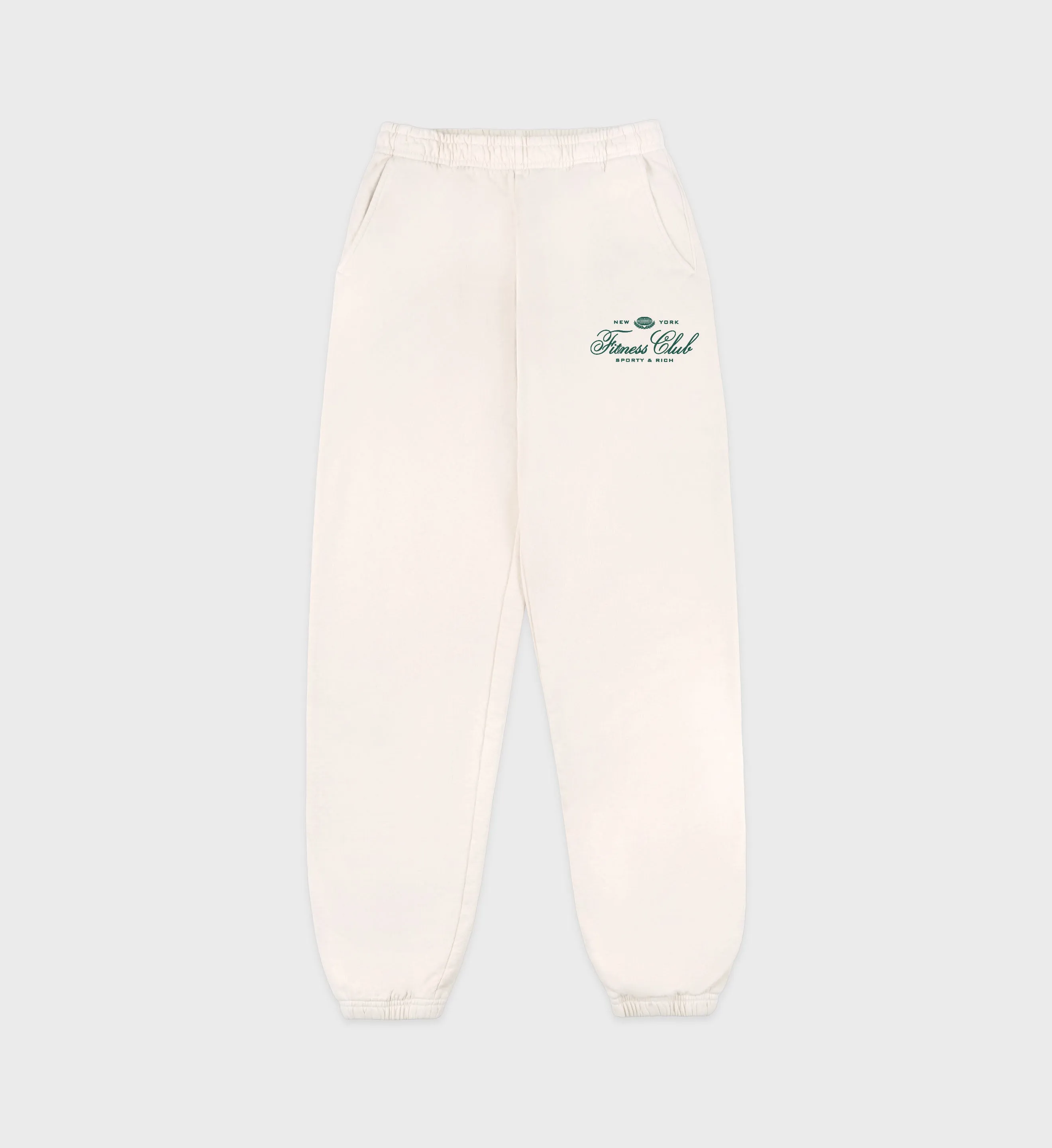 Fitness World Sweatpant - Cream/Alpine sold by Sporty and Rich
