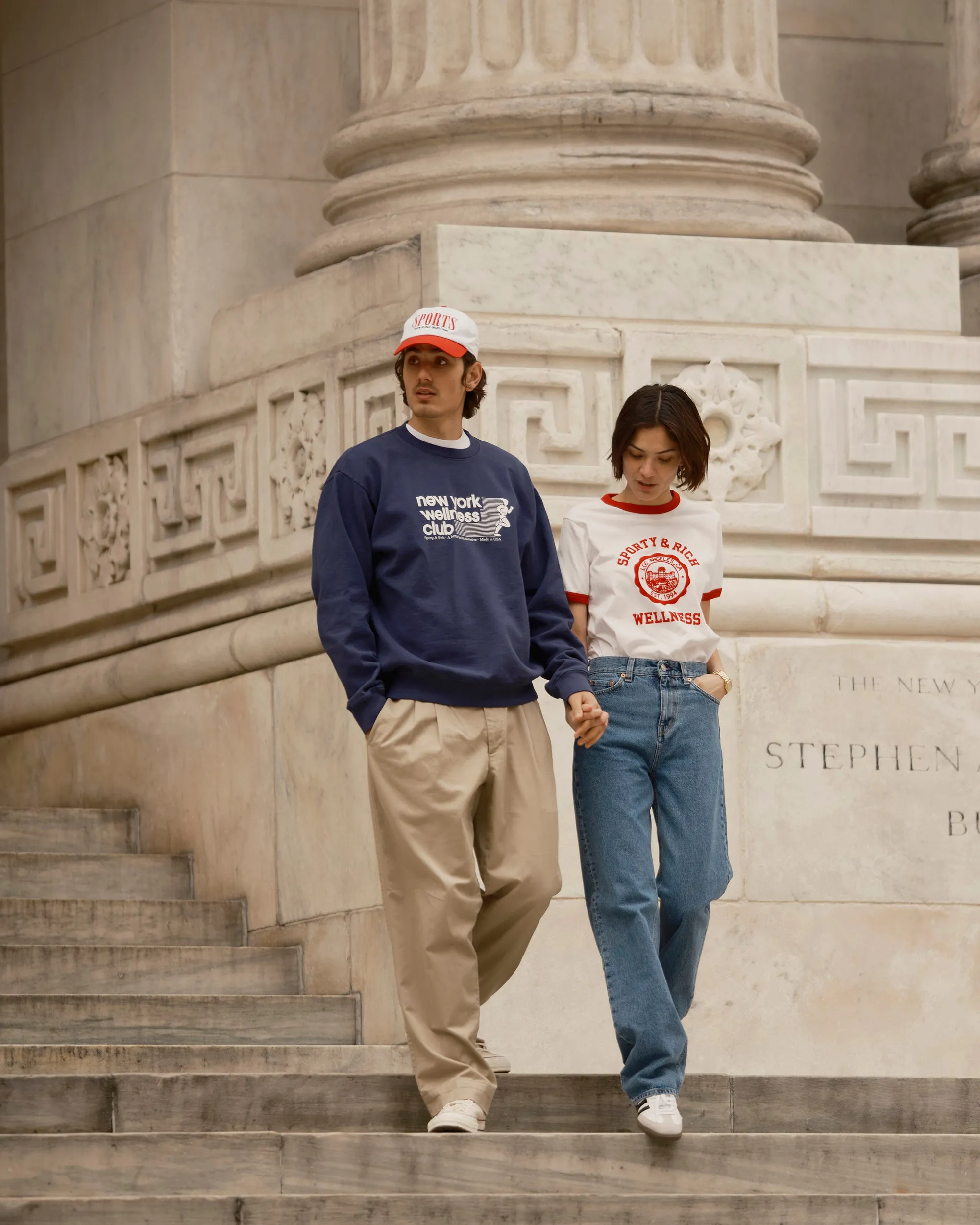 Emblem Ringer Tee - White/Bright Red sold by Sporty and Rich product image thumbnail 5