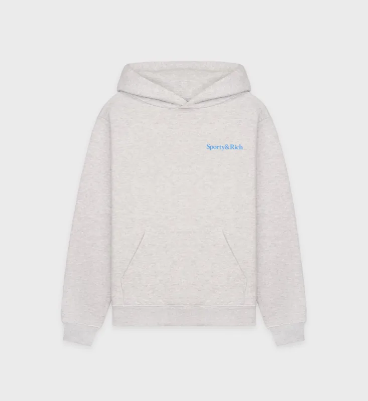 New Health Hoodie - Heather Gray/Ocean sold by Sporty and Rich