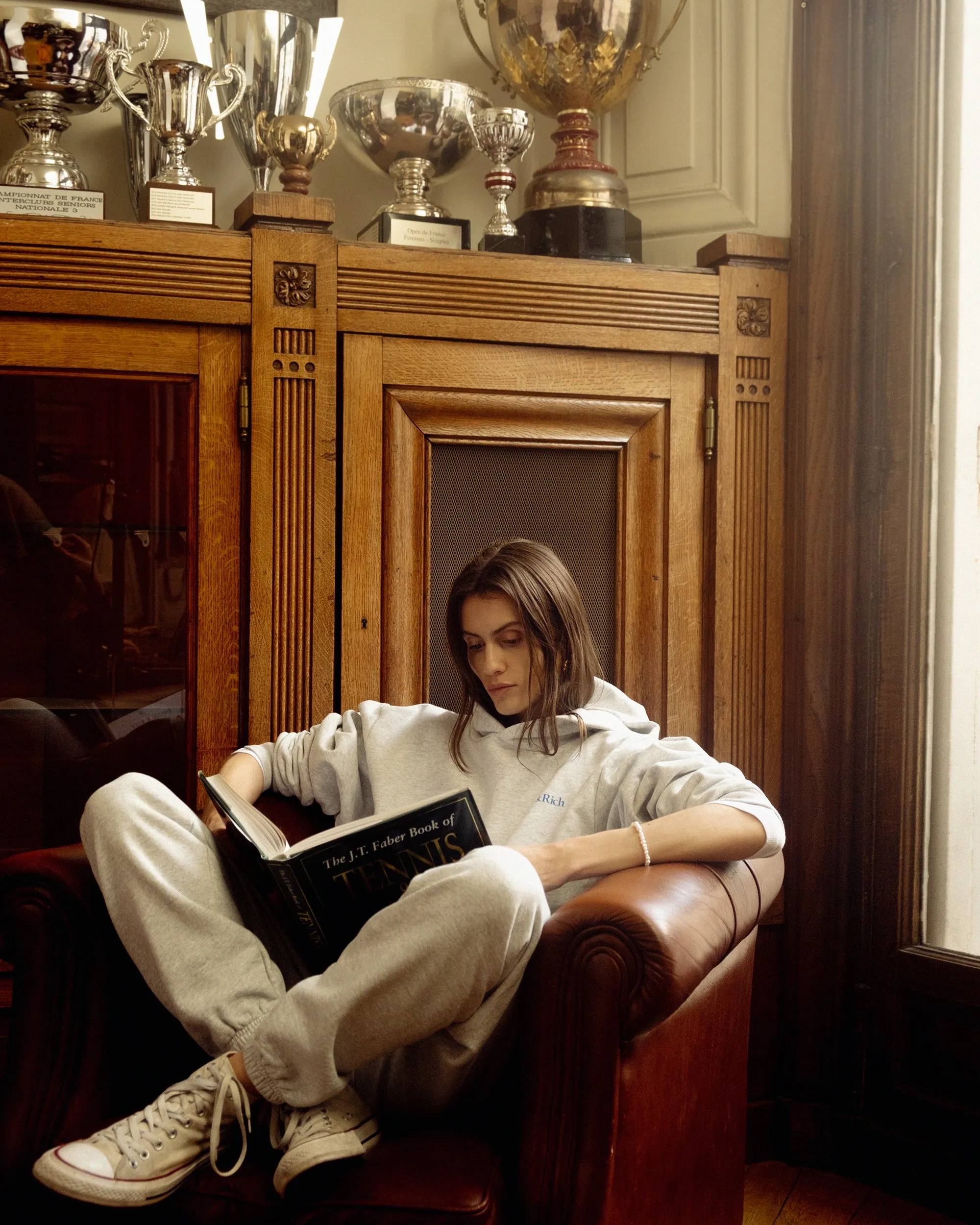 New Health Hoodie - Heather Gray/Ocean sold by Sporty and Rich product image thumbnail 5