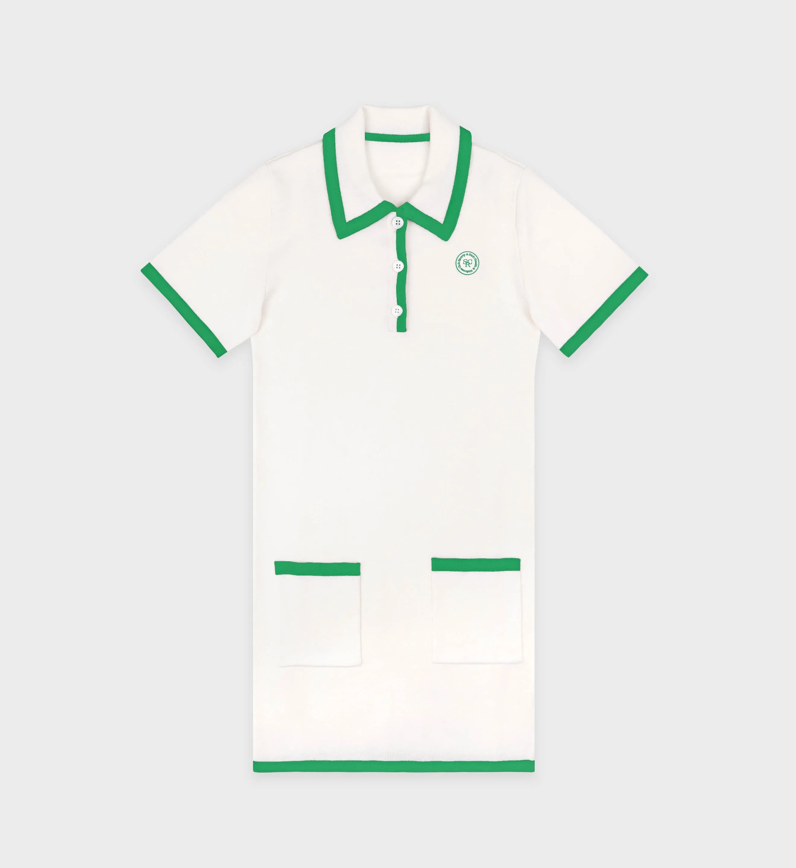 SRHWC Hilary Dress - Off White/Verde sold by Sporty and Rich
