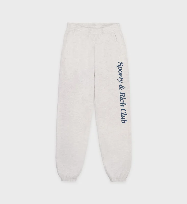 Starter Sweatpant - Heather Gray/Navy sold by Sporty and Rich