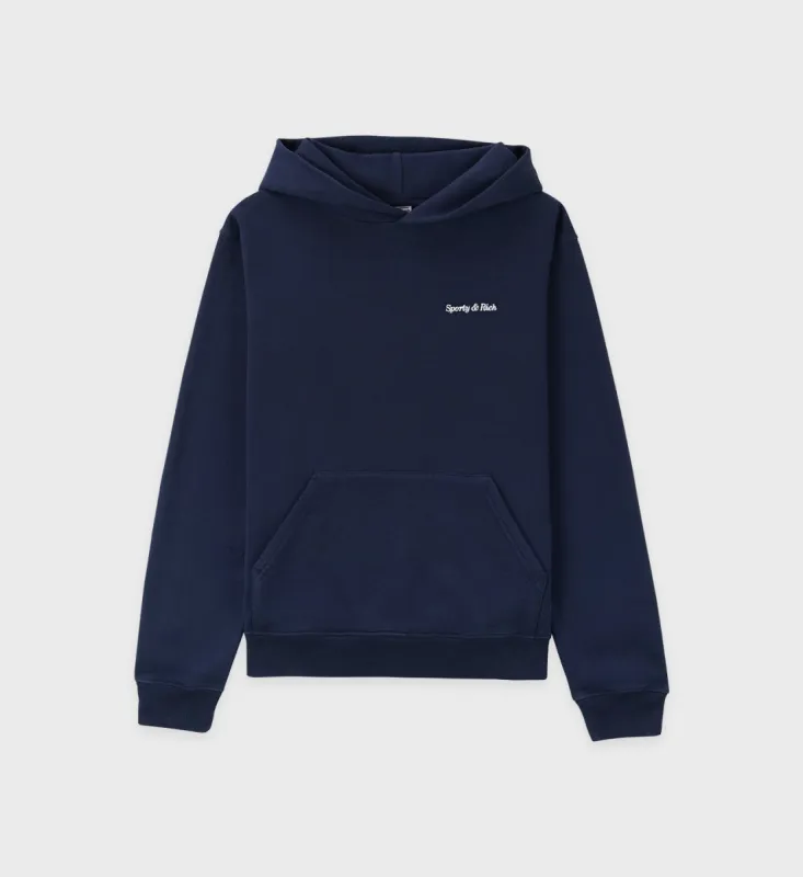 Classic Logo Hoodie - Navy sold by Sporty and Rich