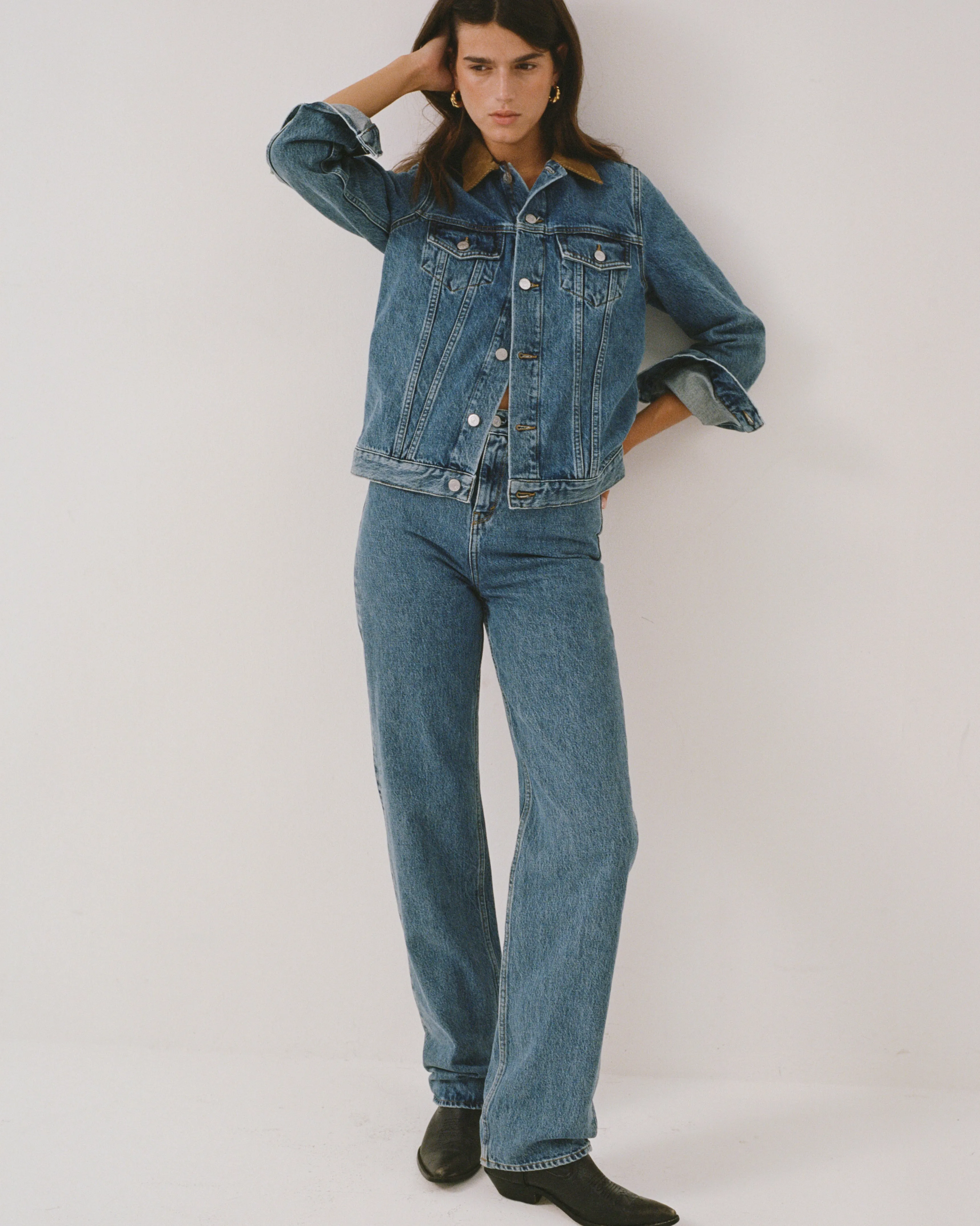 Denim Jacket - Medium Blue sold by Sporty and Rich product image thumbnail 5