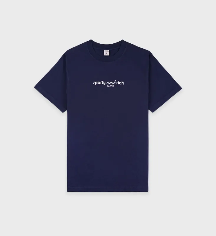 Tank T-Shirt - Navy/White sold by Sporty and Rich