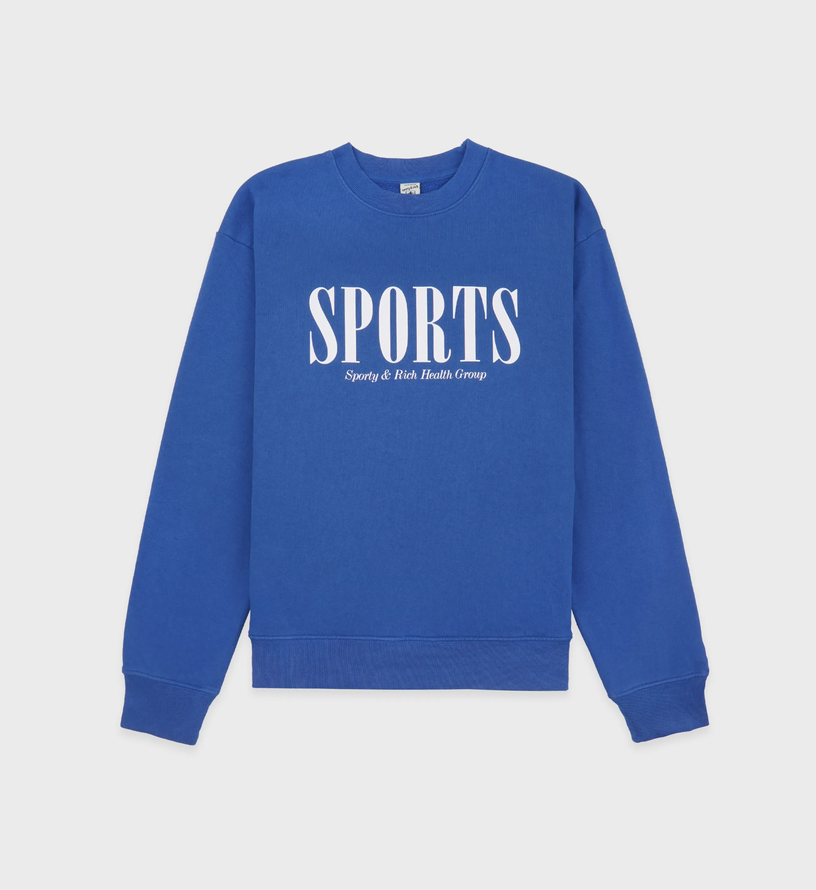 Sports Crewneck - Imperial Blue/White sold by Sporty and Rich
