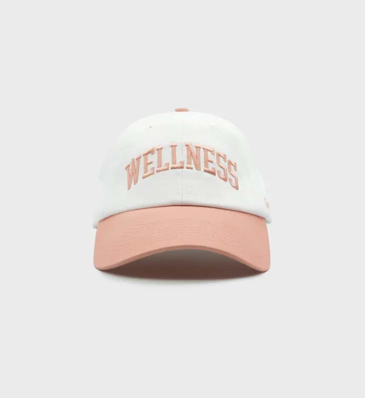 Wellness Ivy Hat - Salmon/White sold by Sporty and Rich