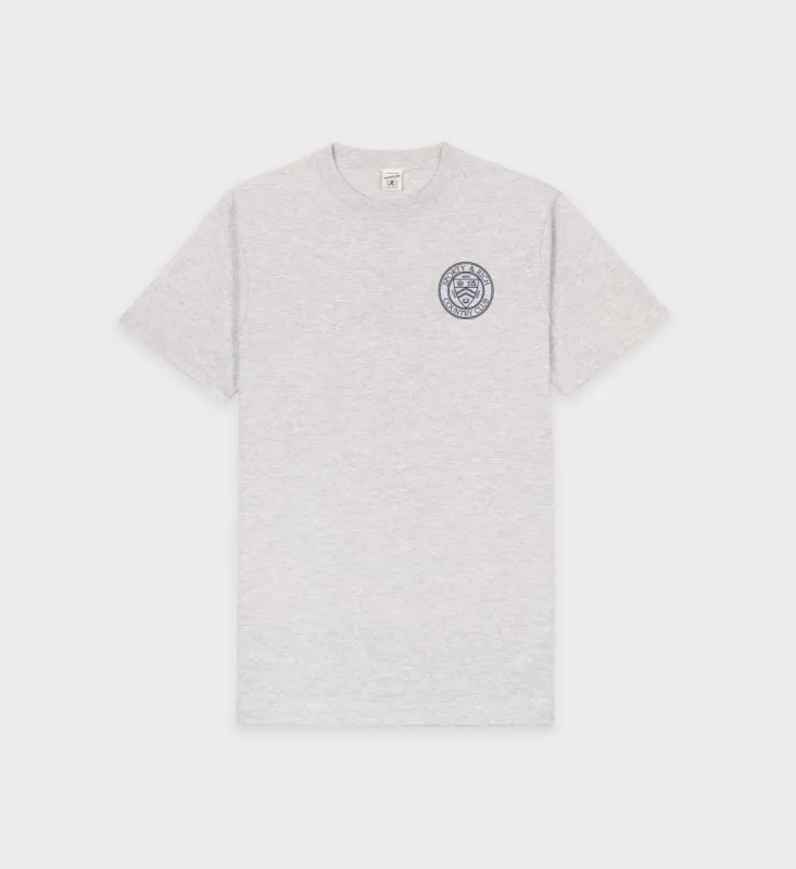 Paris Country Club T-Shirt - Heather Gray/Navy sold by Sporty and Rich