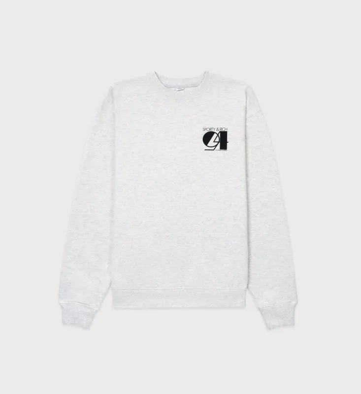 Studio Crewneck - Heather Gray sold by Sporty and Rich