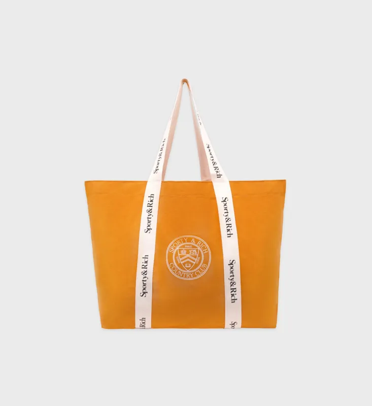 Paris Country Club Tote Bag - Faded Gold/White sold by Sporty and Rich