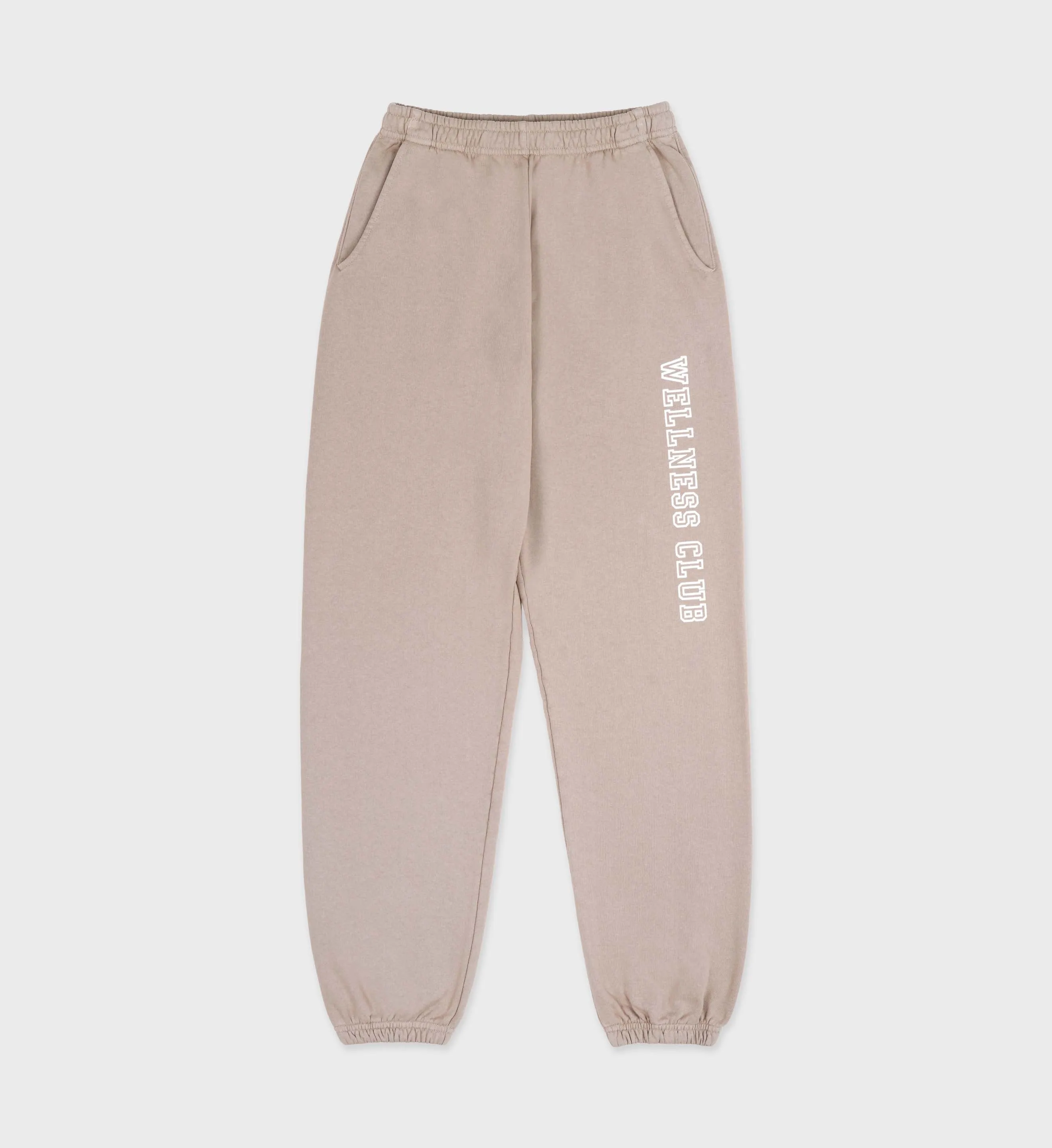 Wellness Club Flocked Sweatpant - Elephant/White sold by Sporty and Rich