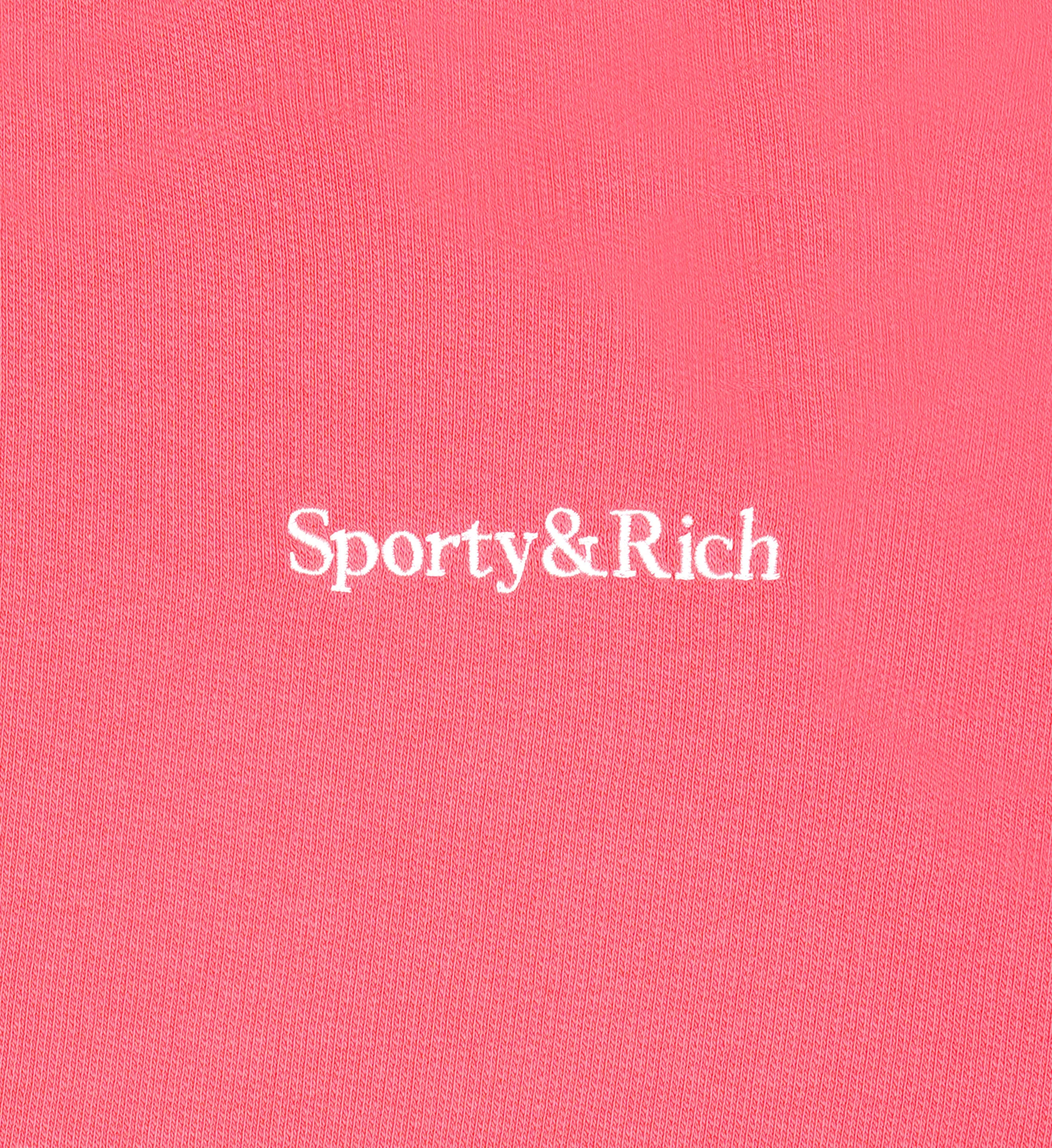Serif Logo Soft Crewneck - Cotton Candy/White sold by Sporty and Rich product image thumbnail 3