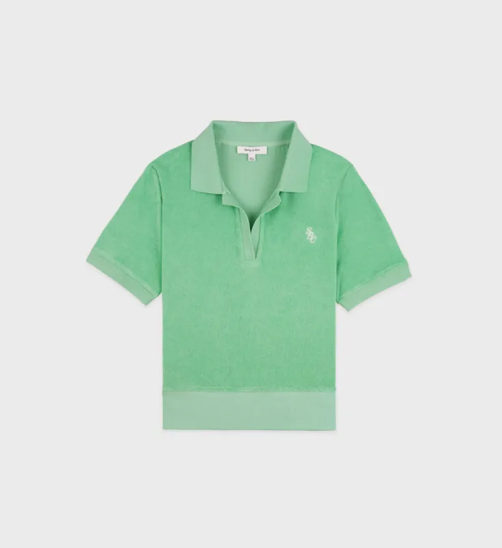 SRC Terry Polo - Washed Kelly/White sold by Sporty and Rich