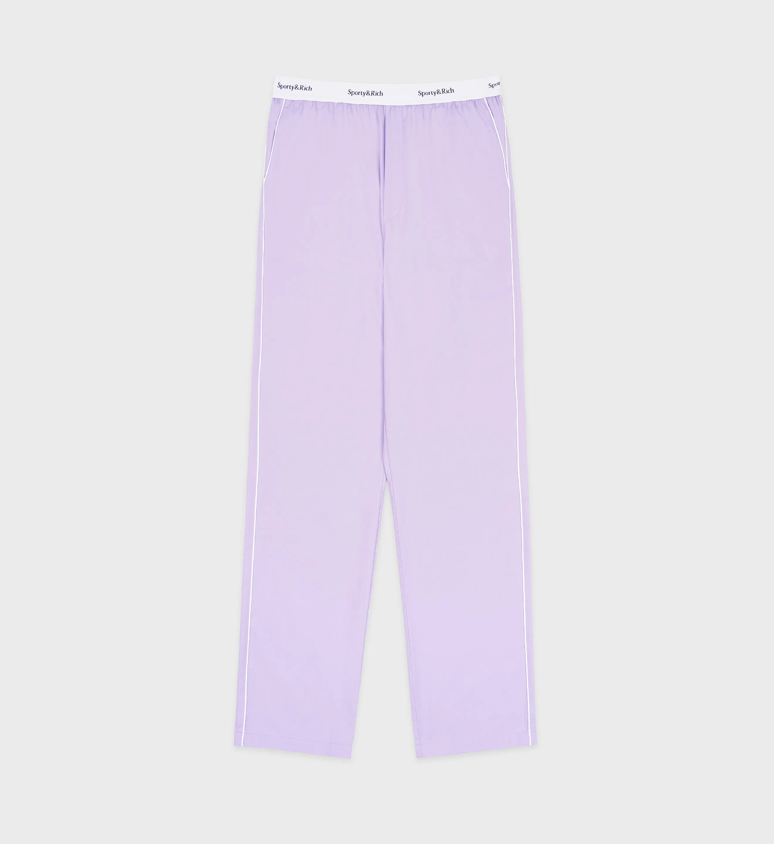 Serif Logo Pyjama Trousers - Lilac/White sold by Sporty and Rich