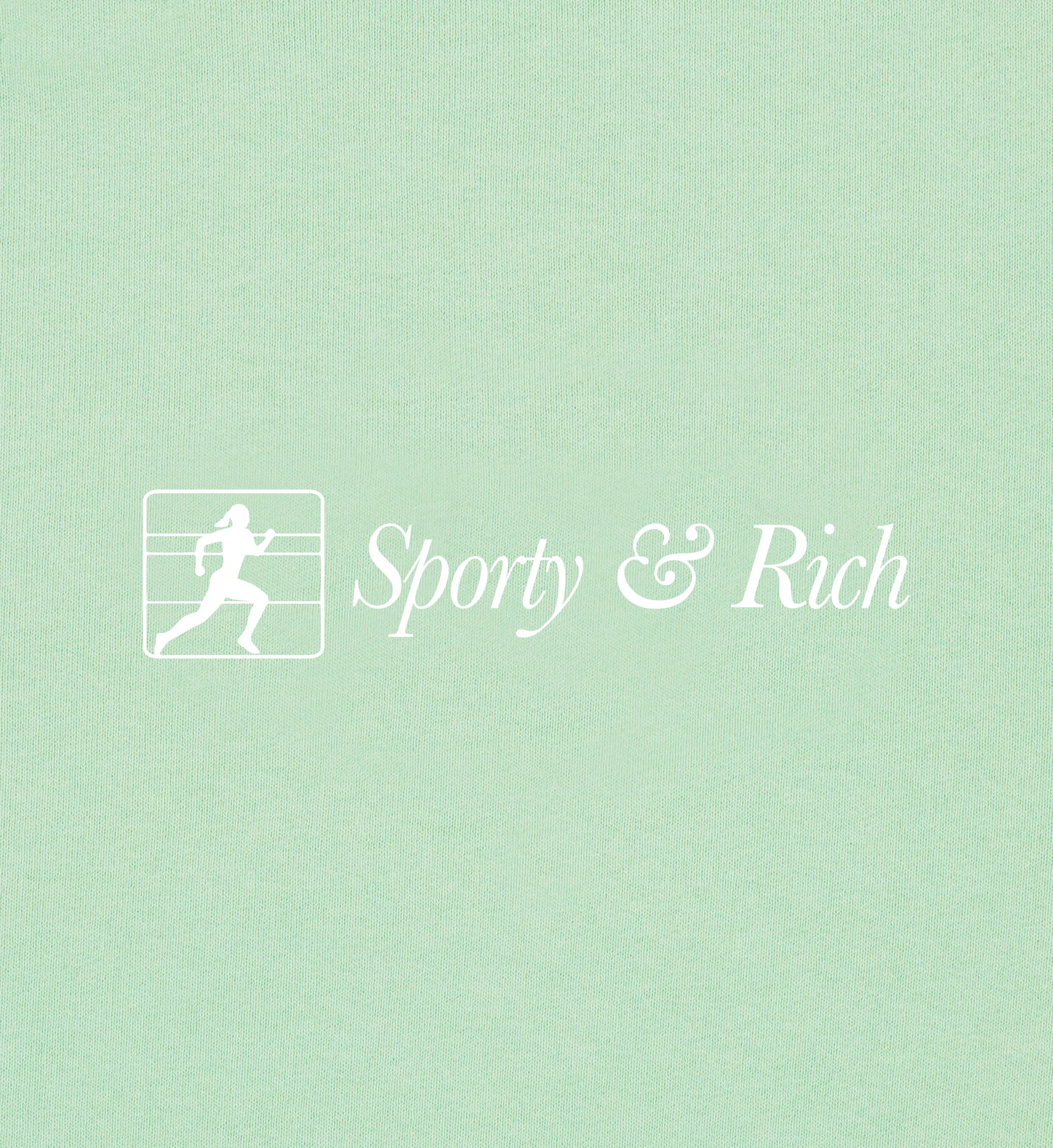 Runner Script V-Neck Sports Bra - Thyme/White sold by Sporty and Rich product image thumbnail 3