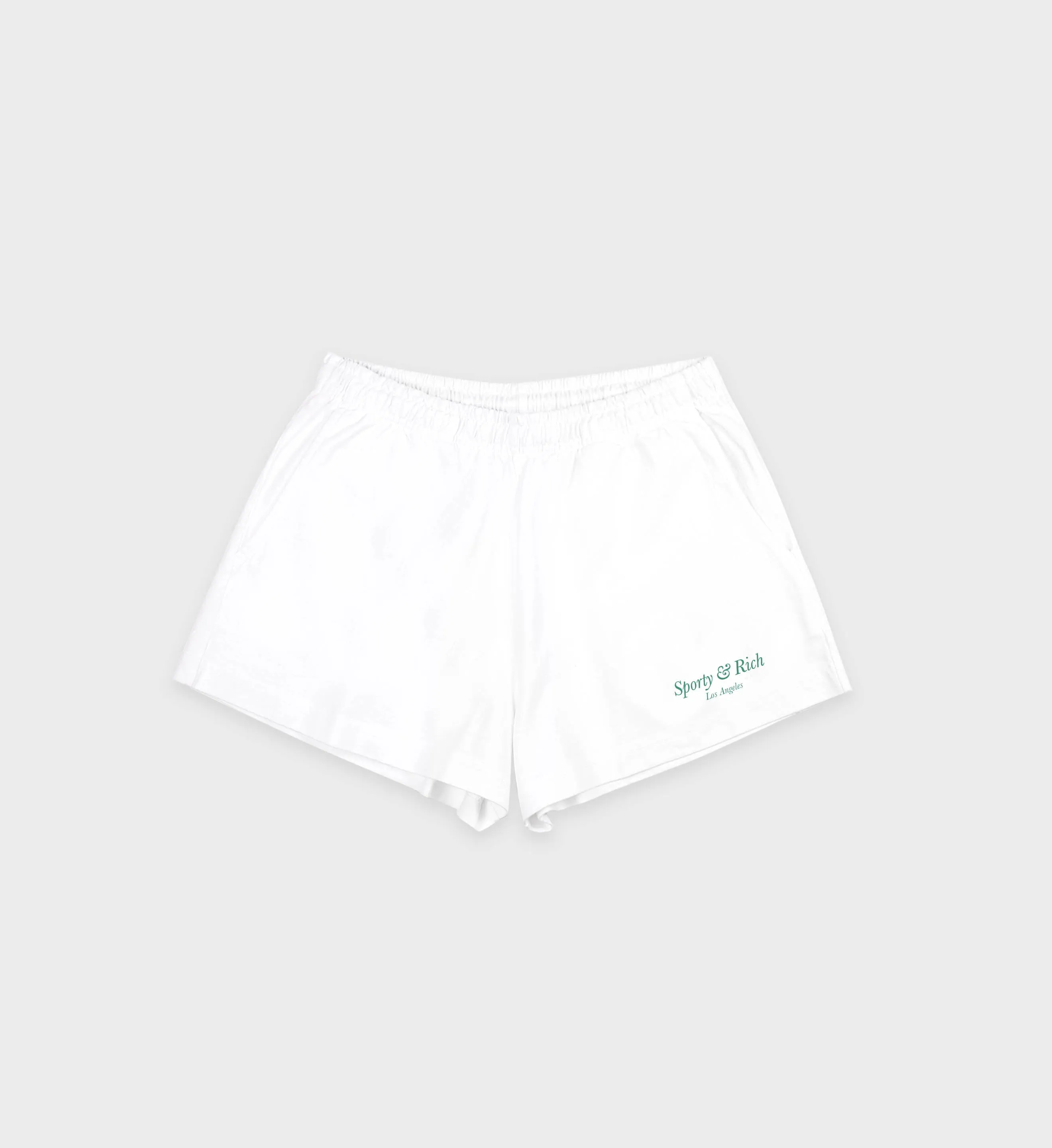 Italic Logo Disco Short - White/Verde sold by Sporty and Rich