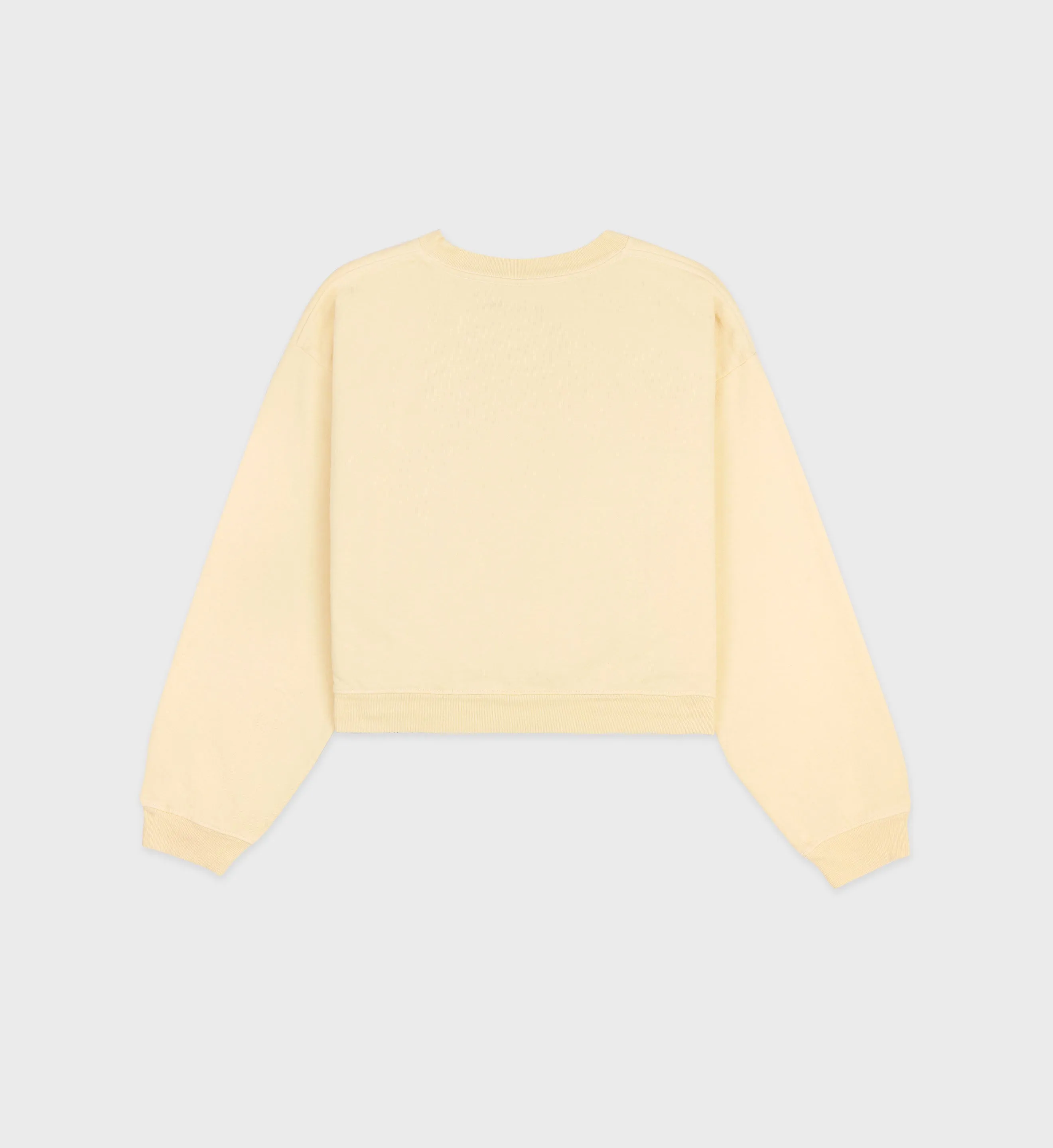 Tennis Script Cropped Crewneck - Almond/Navy sold by Sporty and Rich product image thumbnail 2