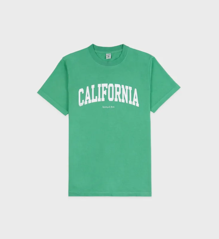 California T-Shirt - Verde/White sold by Sporty and Rich