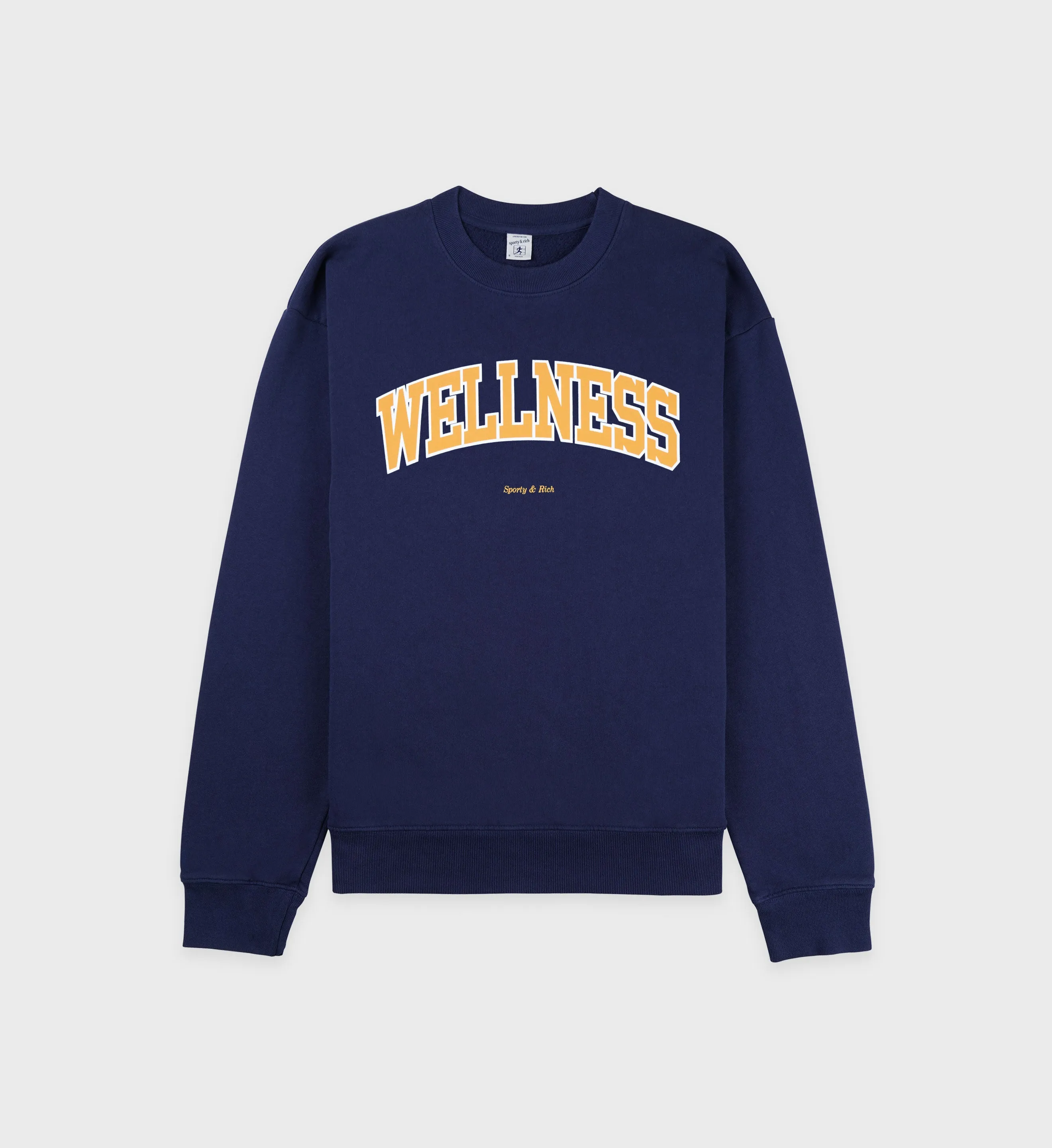 Wellness Ivy Crewneck - Navy/Gold sold by Sporty and Rich
