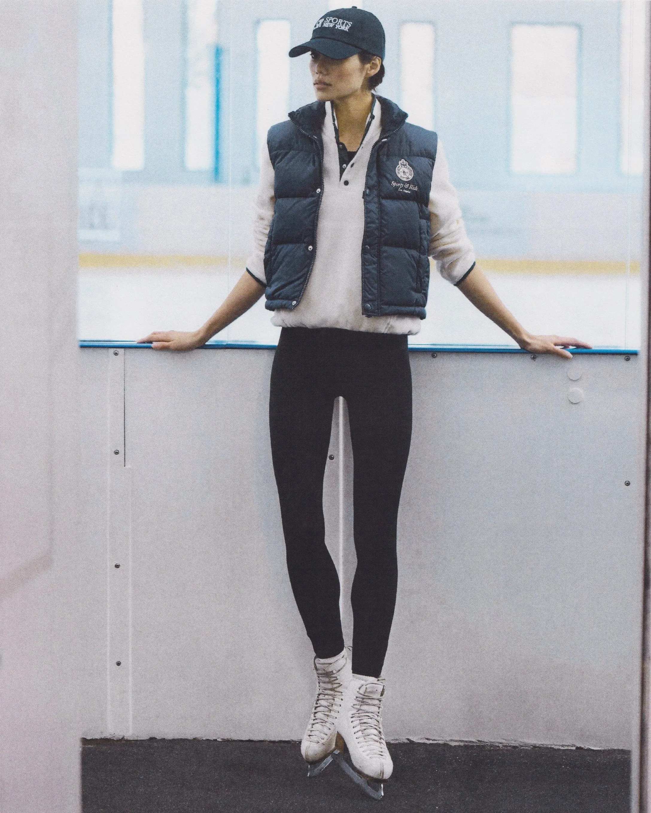 Crown L.A. Puffer Vest - Navy sold by Sporty and Rich product image thumbnail 5