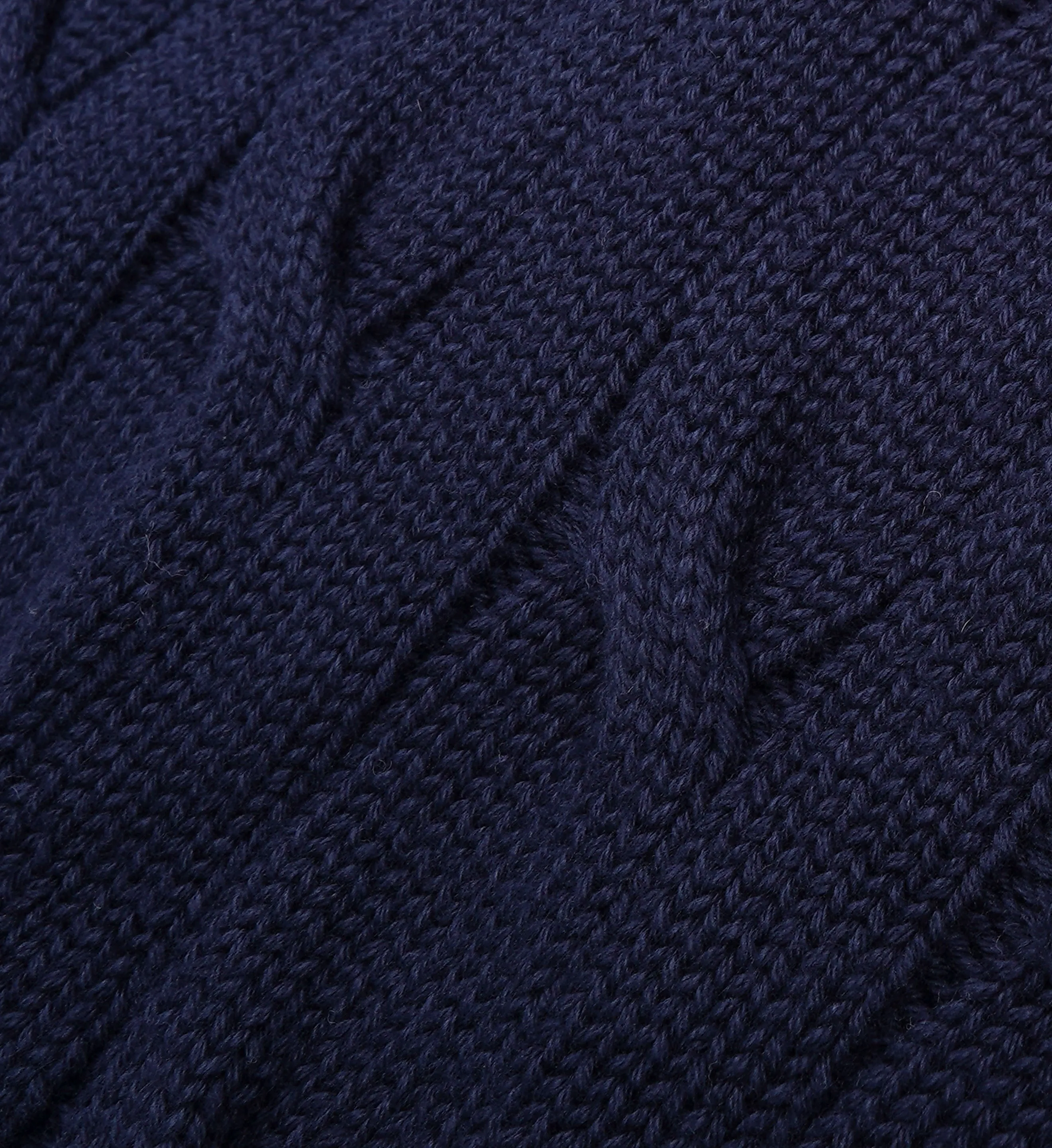 SRC Cableknit V-Neck Sweater - Navy/White sold by Sporty and Rich product image thumbnail 4