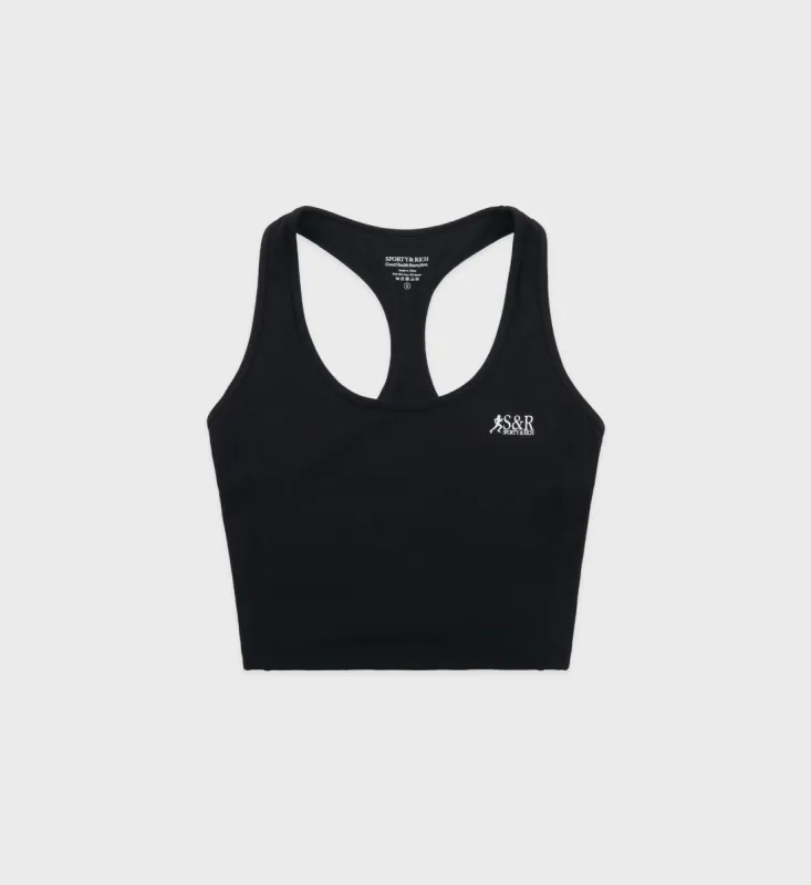 SR Runner Sports Tank - Black/White sold by Sporty and Rich