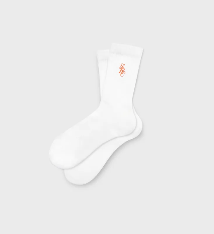 SRC Socks - White/Pomodoro sold by Sporty and Rich