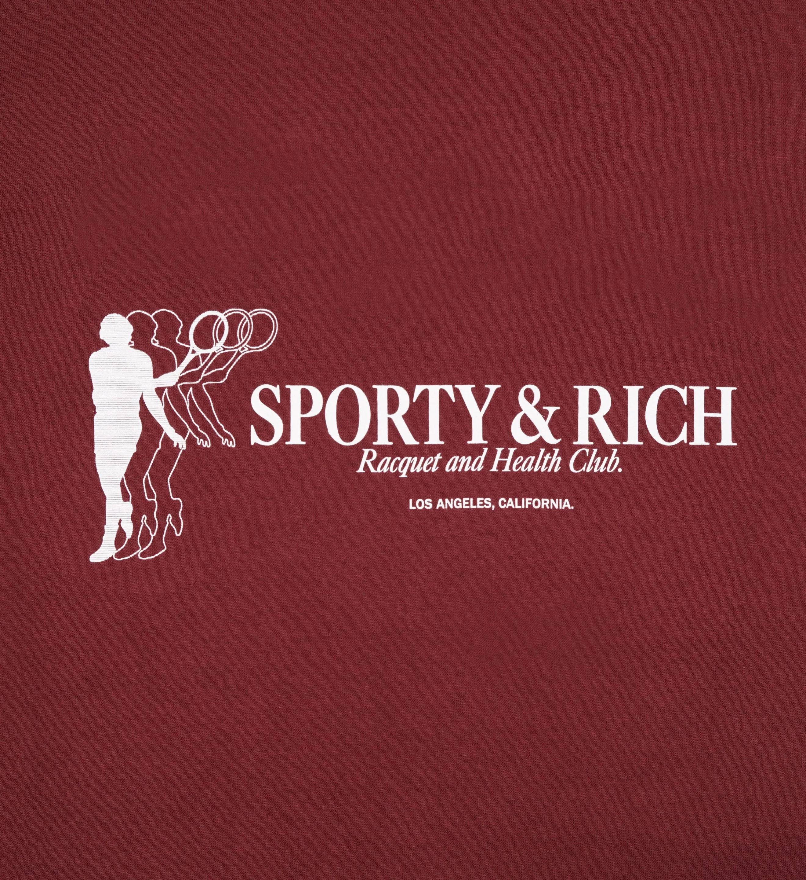 Tennis Club T-Shirt - Merlot/White sold by Sporty and Rich product image thumbnail 3