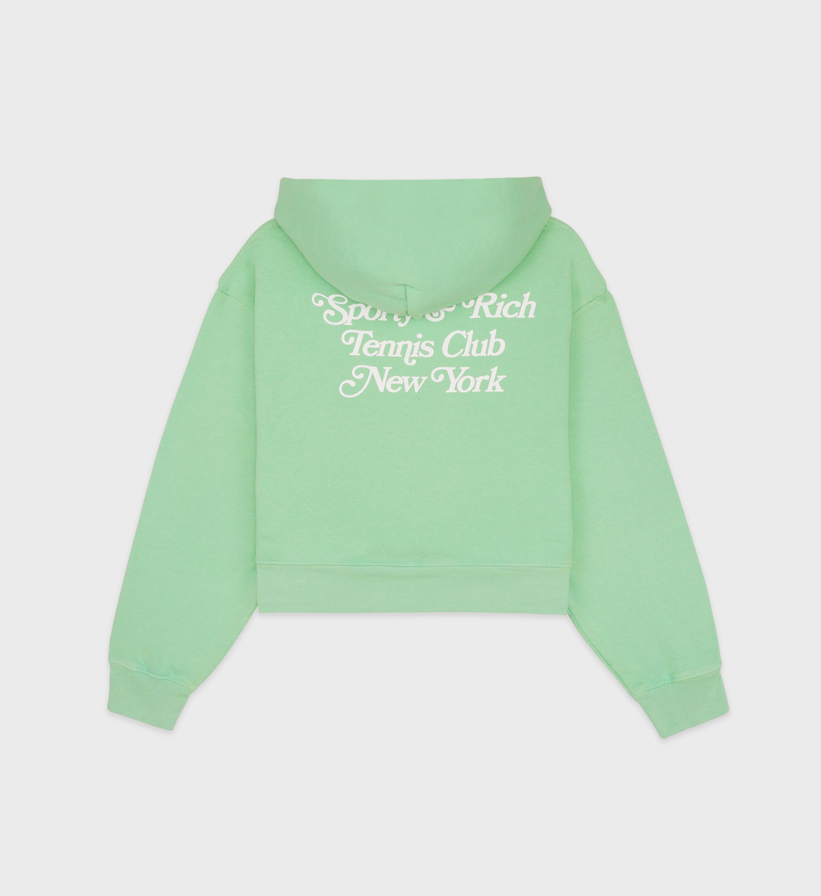 NY Tennis Club Cropped Hoodie - Washed Kelly/White sold by Sporty and Rich product image thumbnail 2