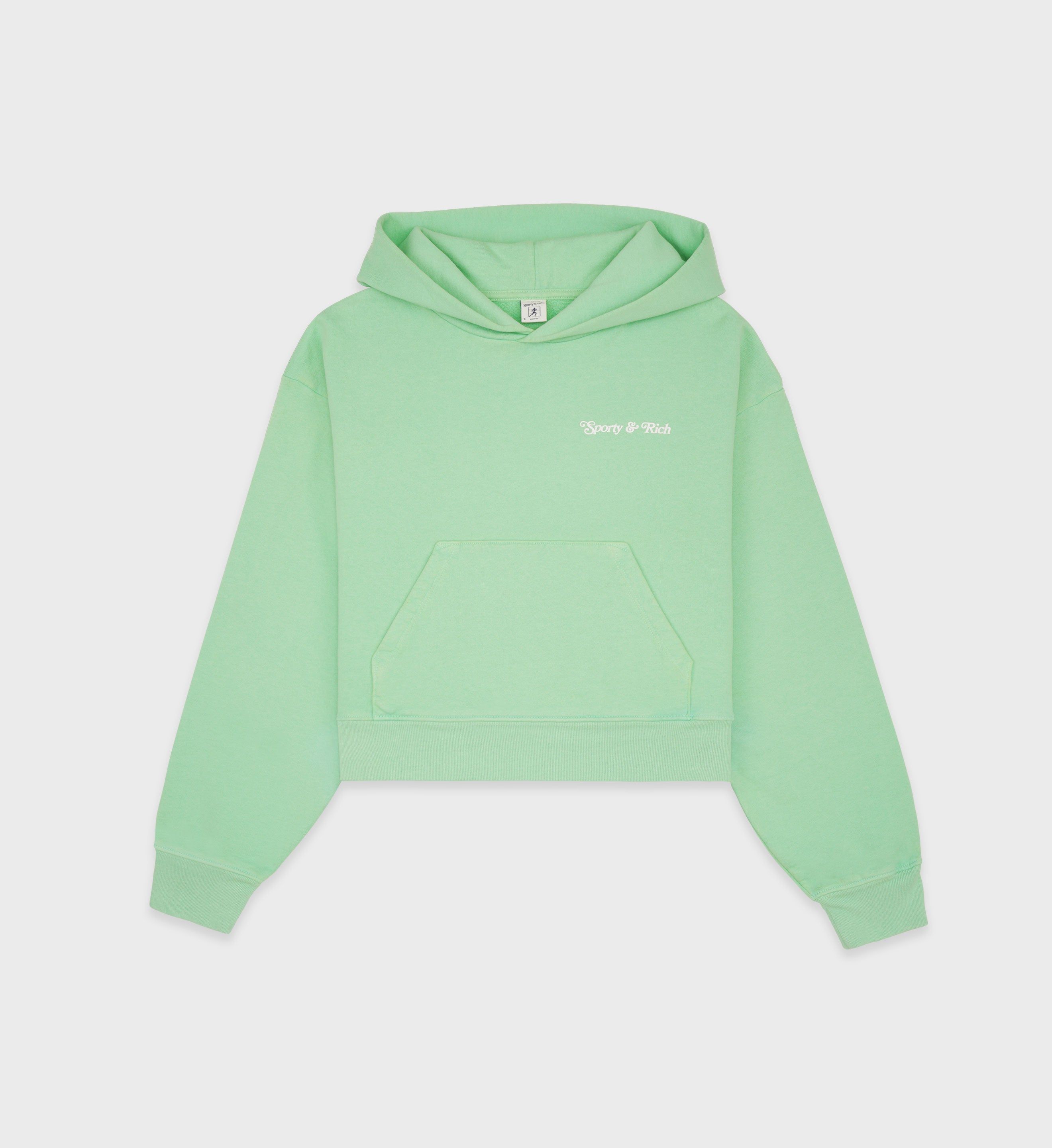 NY Tennis Club Cropped Hoodie - Washed Kelly/White sold by Sporty and Rich
