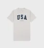 USA T-Shirt - Heather Gray/Navy/ White sold by Sporty and Rich