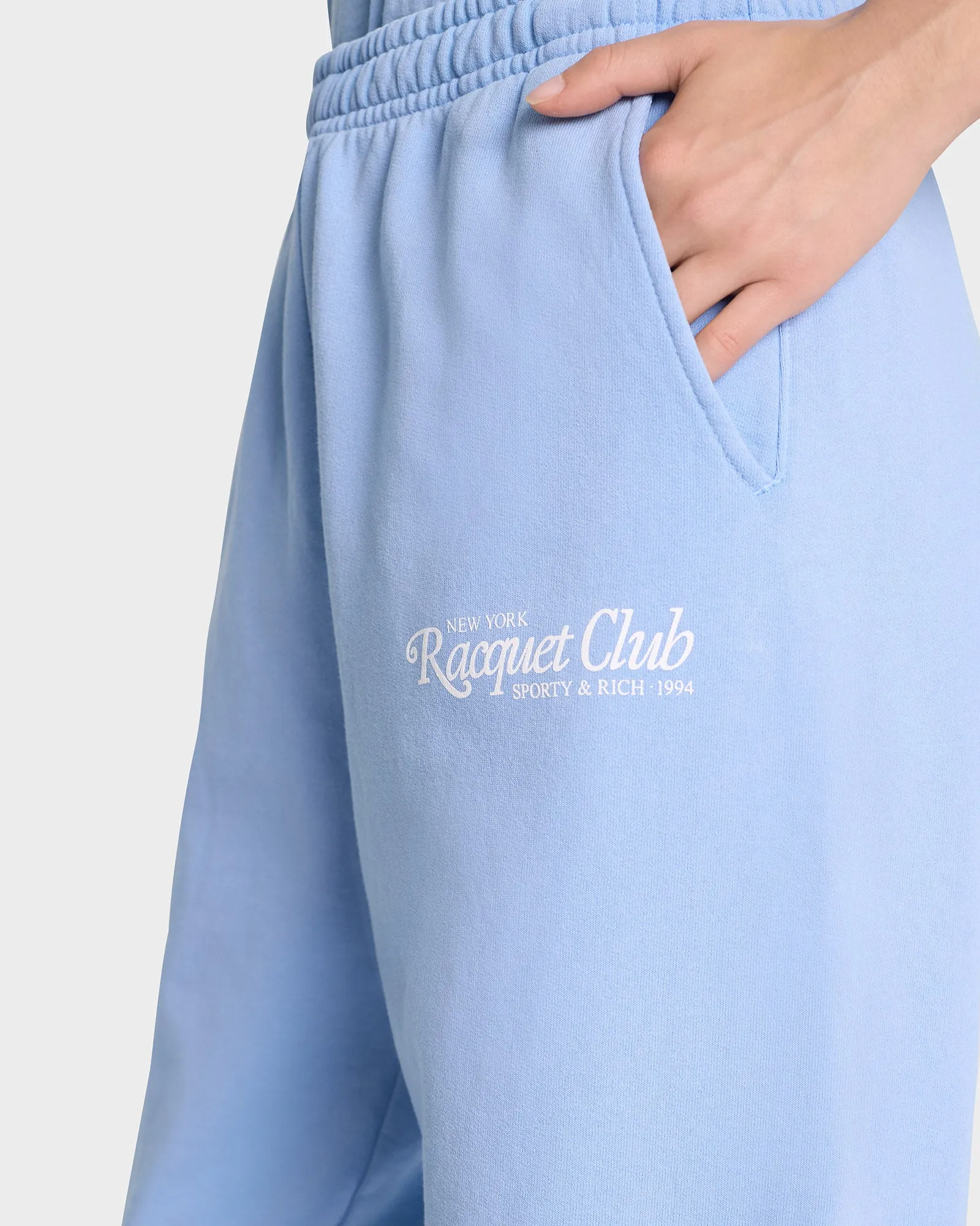 94 Racquet Club Sweatpant - Sky Blue/White sold by Sporty and Rich product image thumbnail 4
