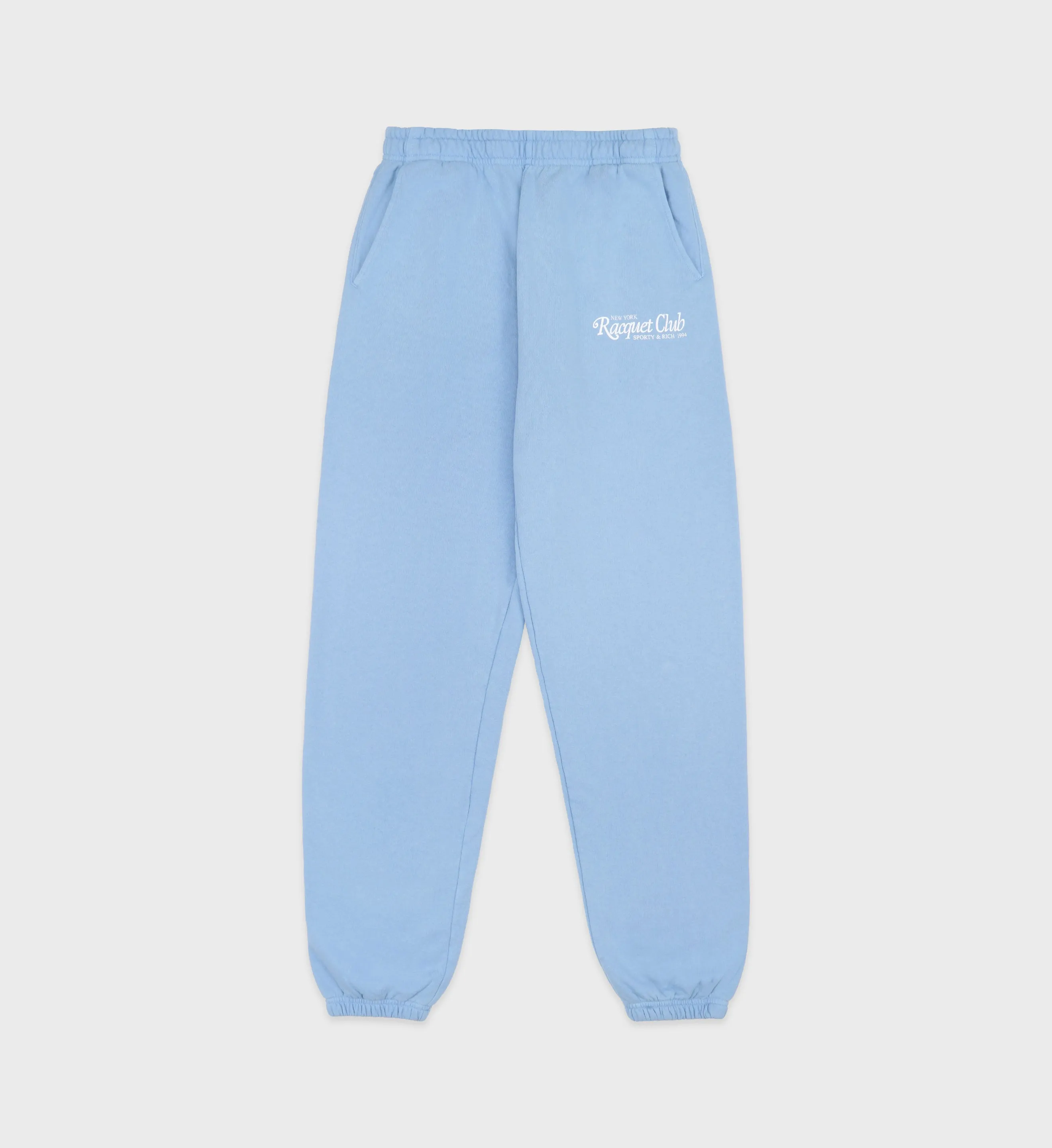 94 Racquet Club Sweatpant - Sky Blue/White sold by Sporty and Rich